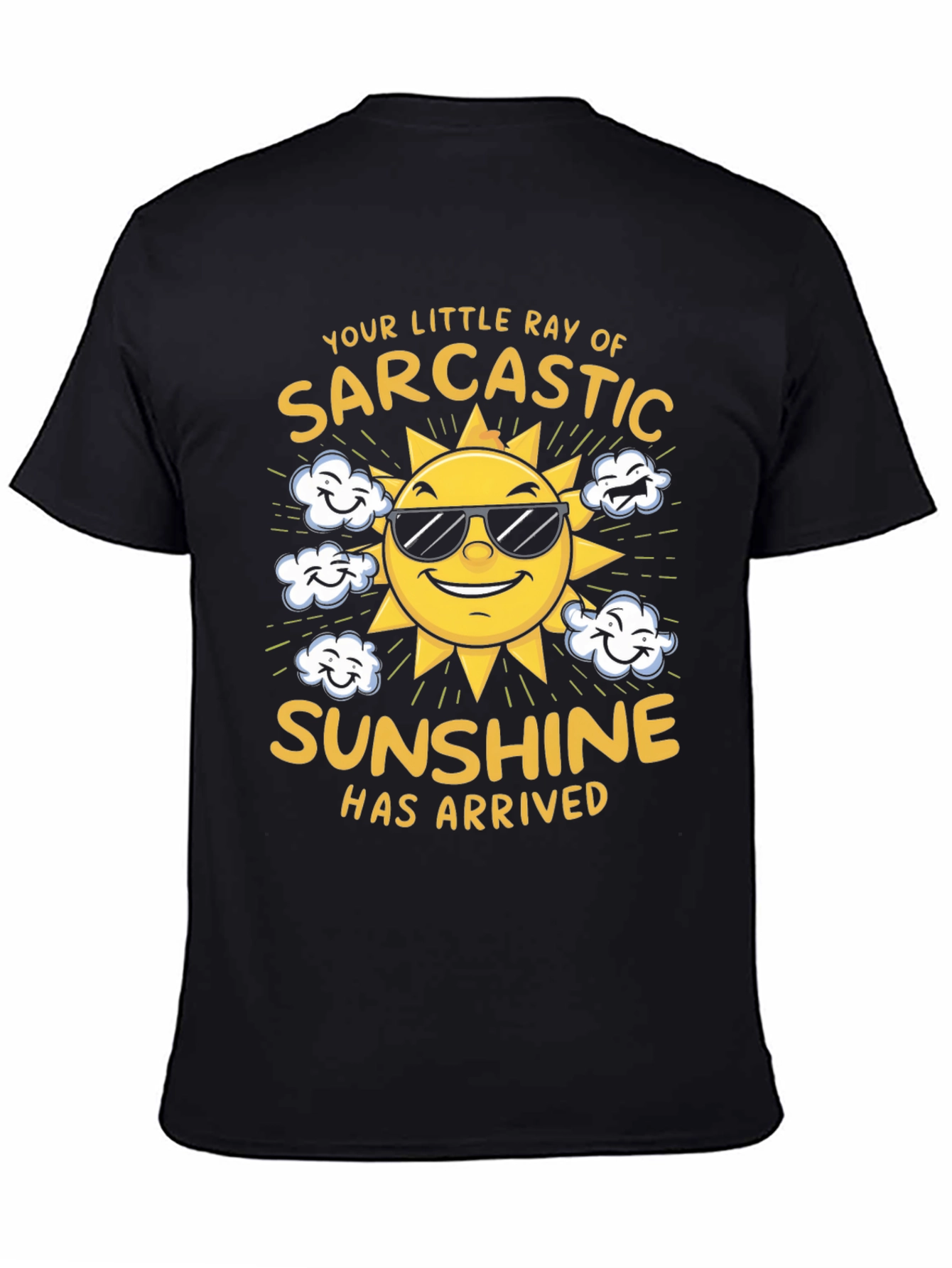 Black Sarcastic Sunshine Graphic Tee view 4