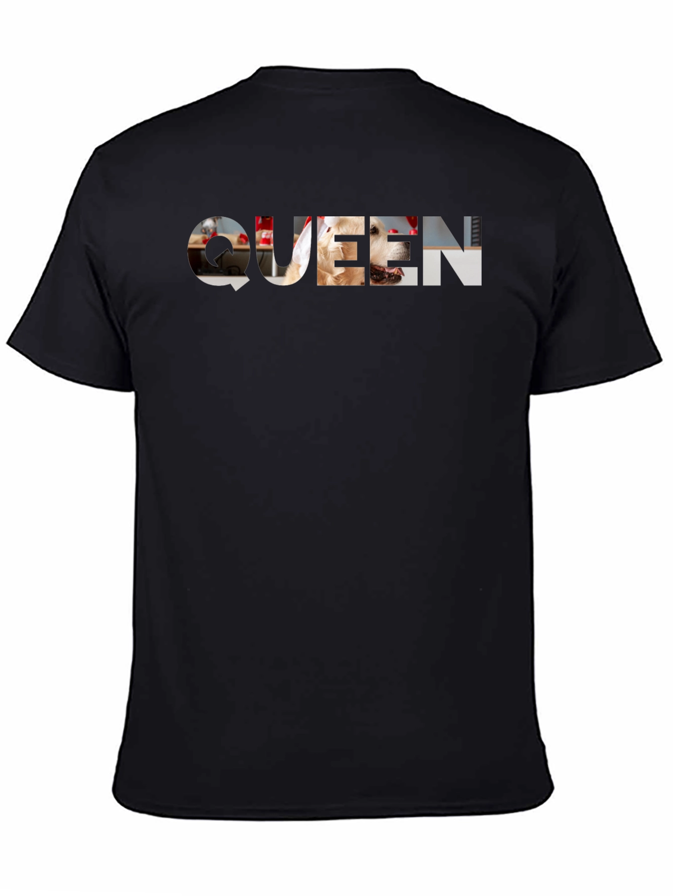 Black Queen Dog Graphic Tee - Black view 4