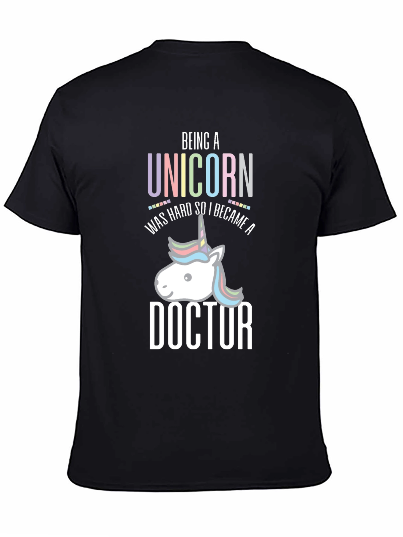 Black Unicorn Doctor T-Shirt - Funny Medical Tee view 4
