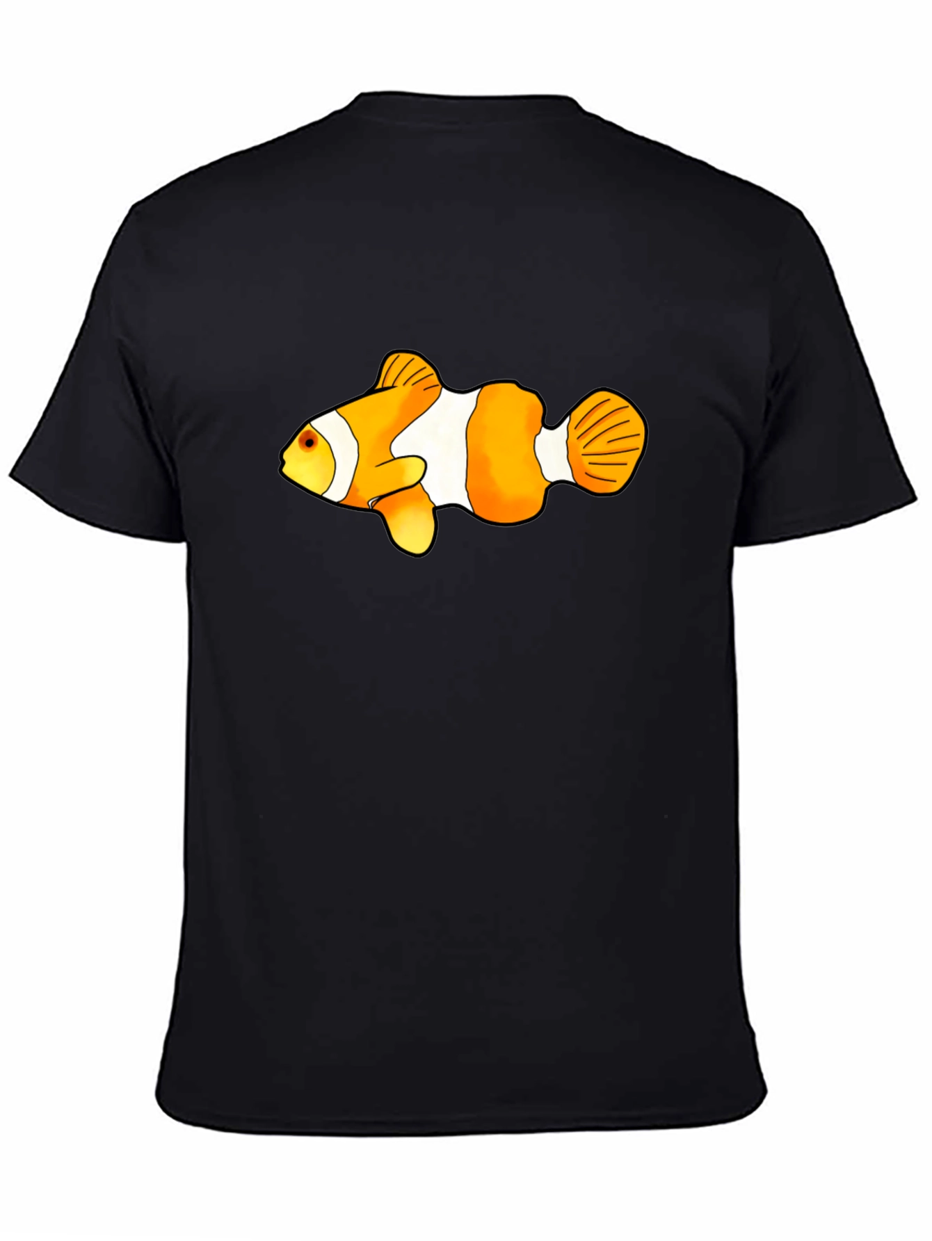 Black Clown Fish Graphic Tee - Black Cotton Blend view 4
