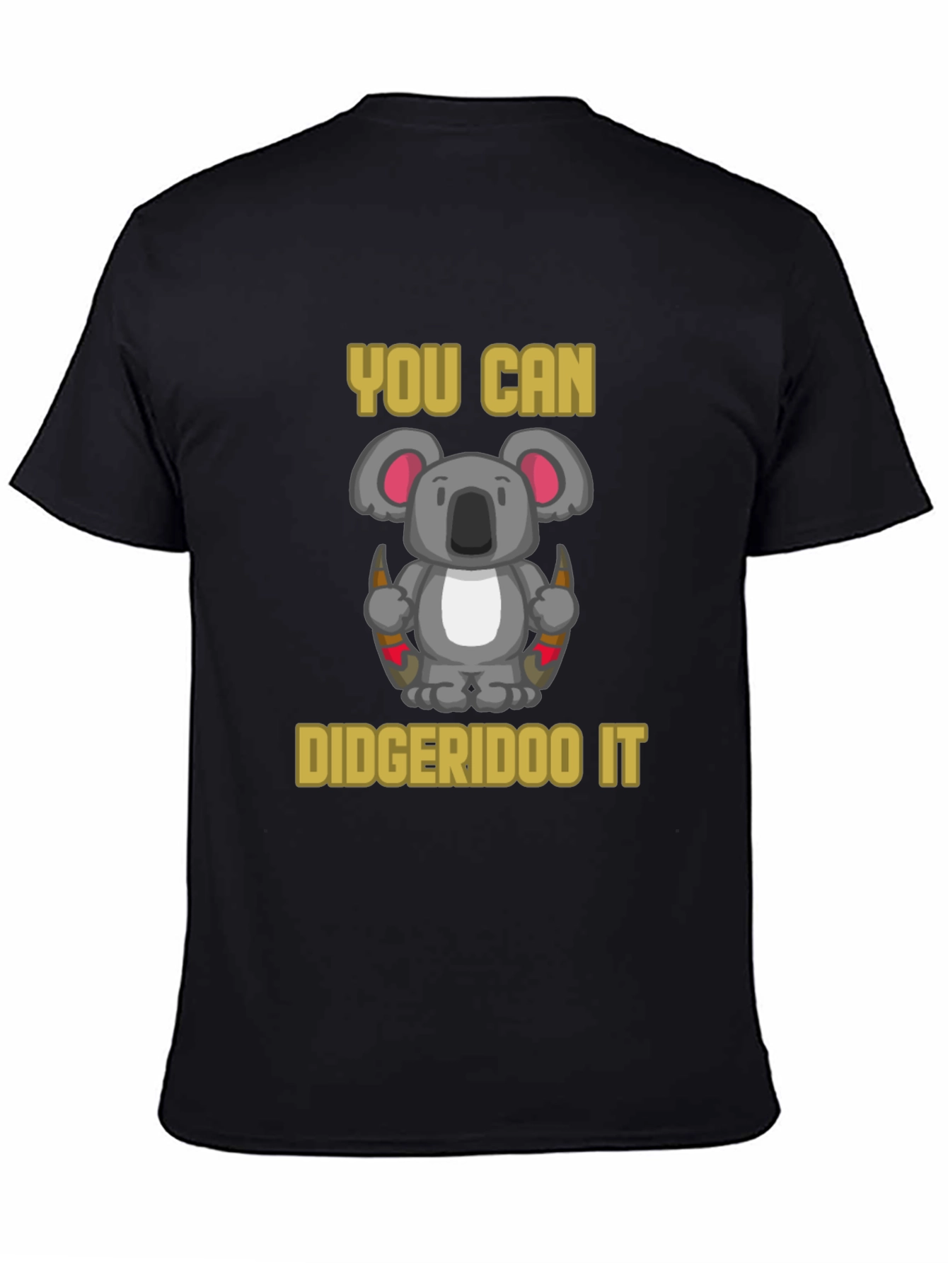 Black You Can Didgeridoo It Koala T-Shirt view 4