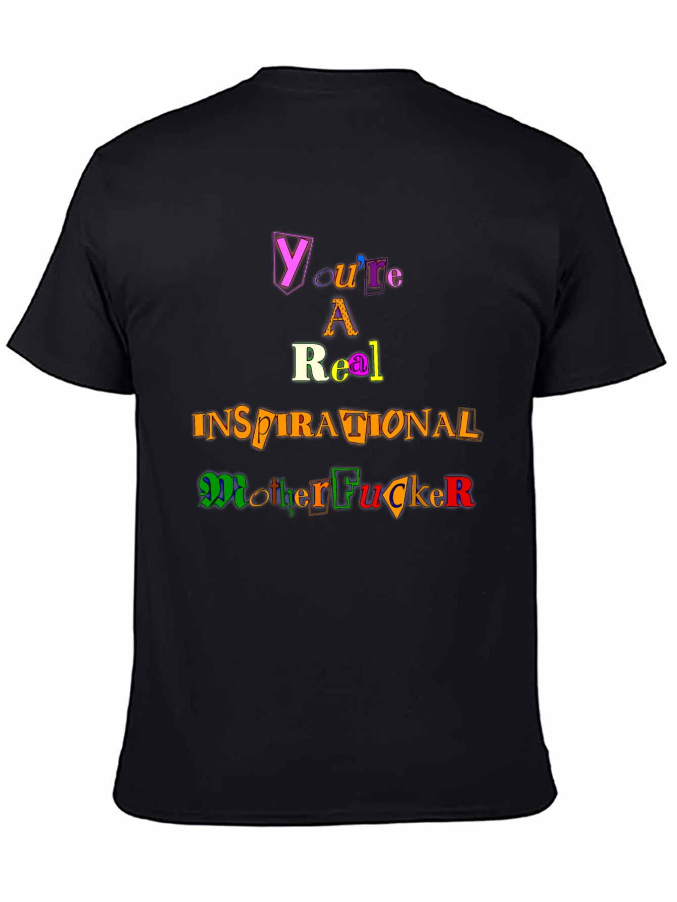 Black Inspirational Motherf T-Shirt - Bold Statement Tee view 4