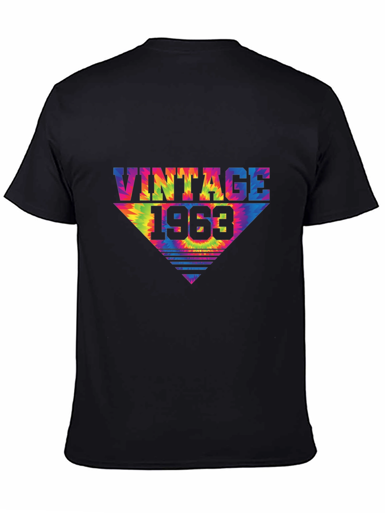 Black Vintage 1963 Tie Dye T-Shirt - Retro Style view 4