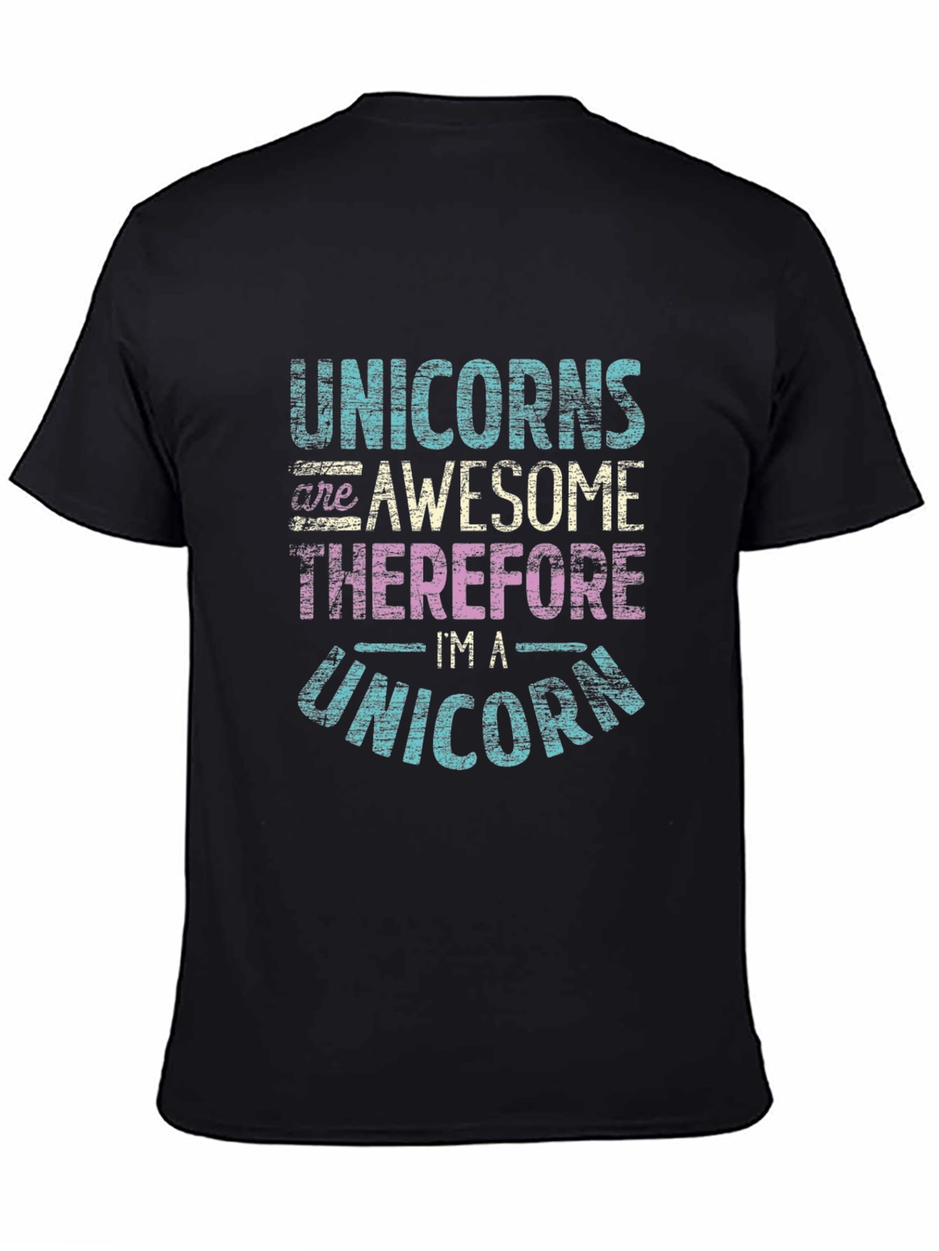 Black Unicorns Are Awesome T-Shirt view 4