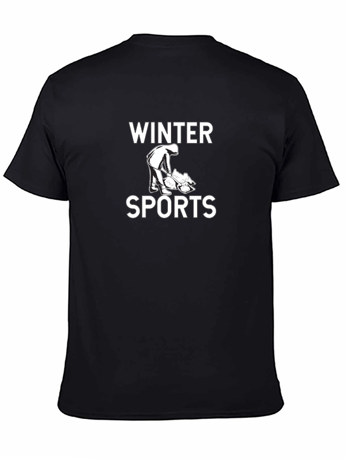 Black Winter Sports Graphic Tee - Black view 4