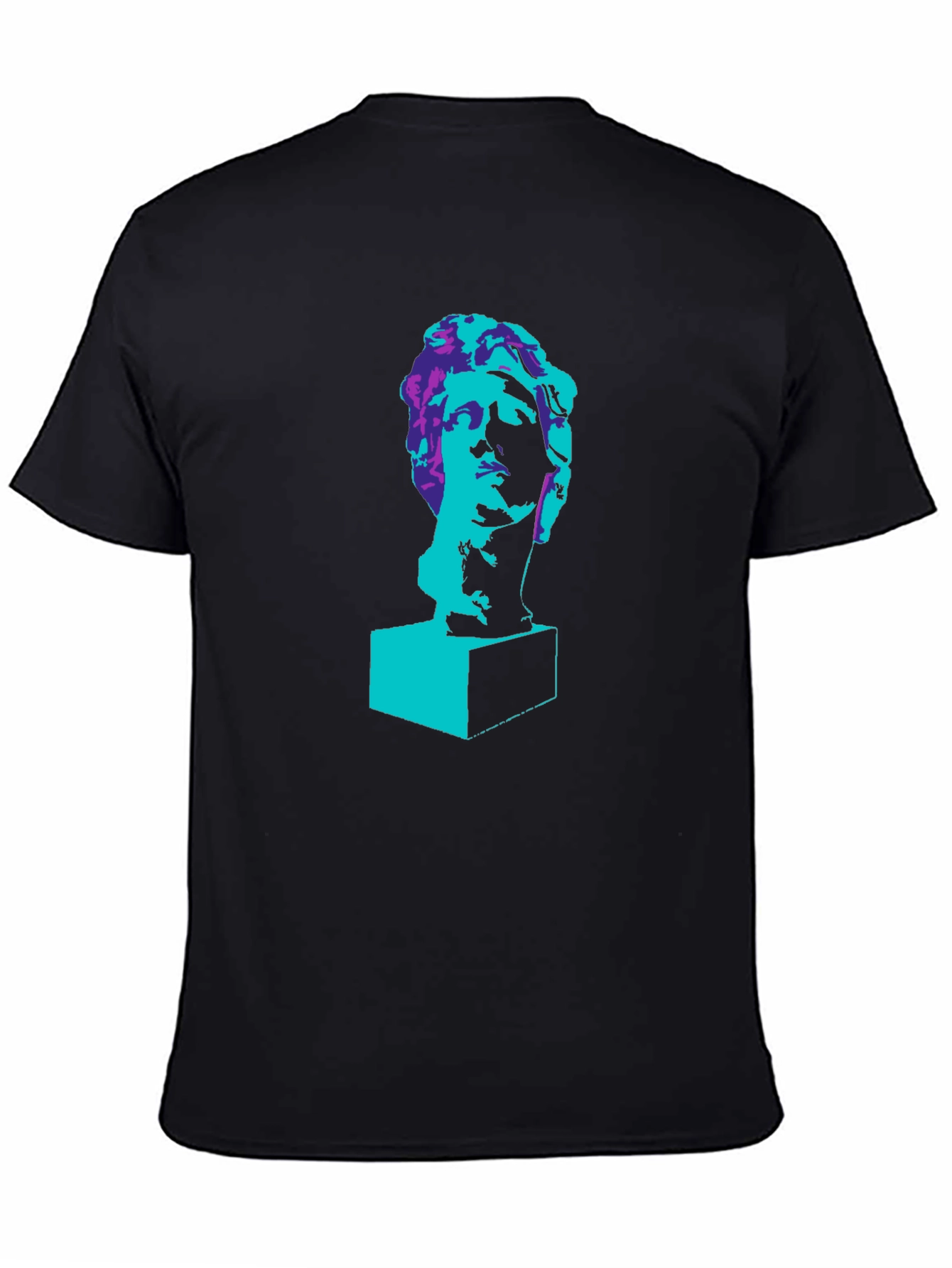 Black Statue Head Graphic T-Shirt - Trendy Artistic Tee view 4