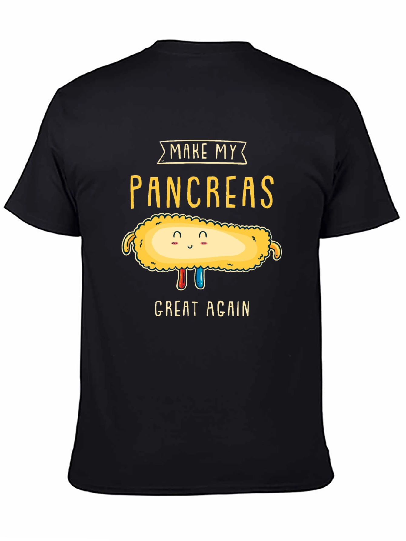 Black Make My Pancreas Great Again Black T-Shirt view 4