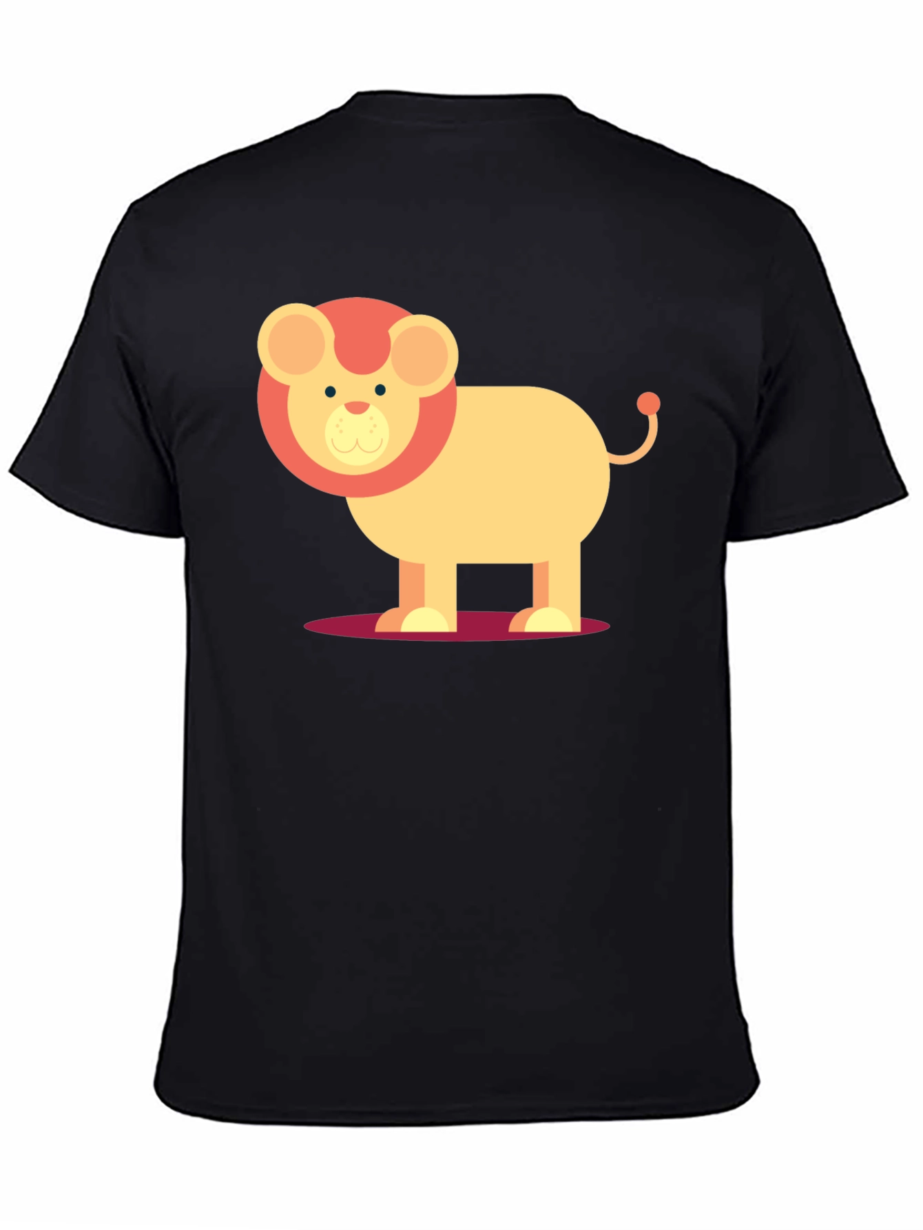 Black Lion Graphic T-Shirt - Black Casual Tee view 4