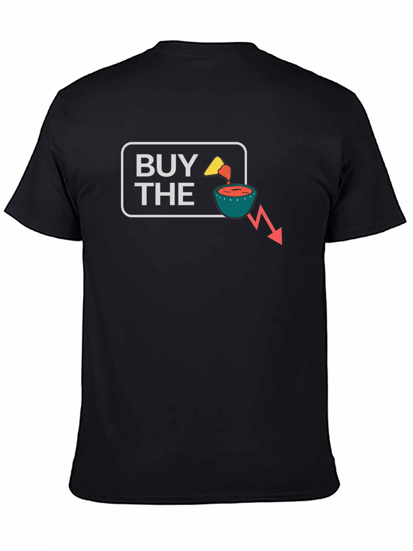 Black Buy the Dip T-Shirt - Funny Stock Market Investor Tee view 4