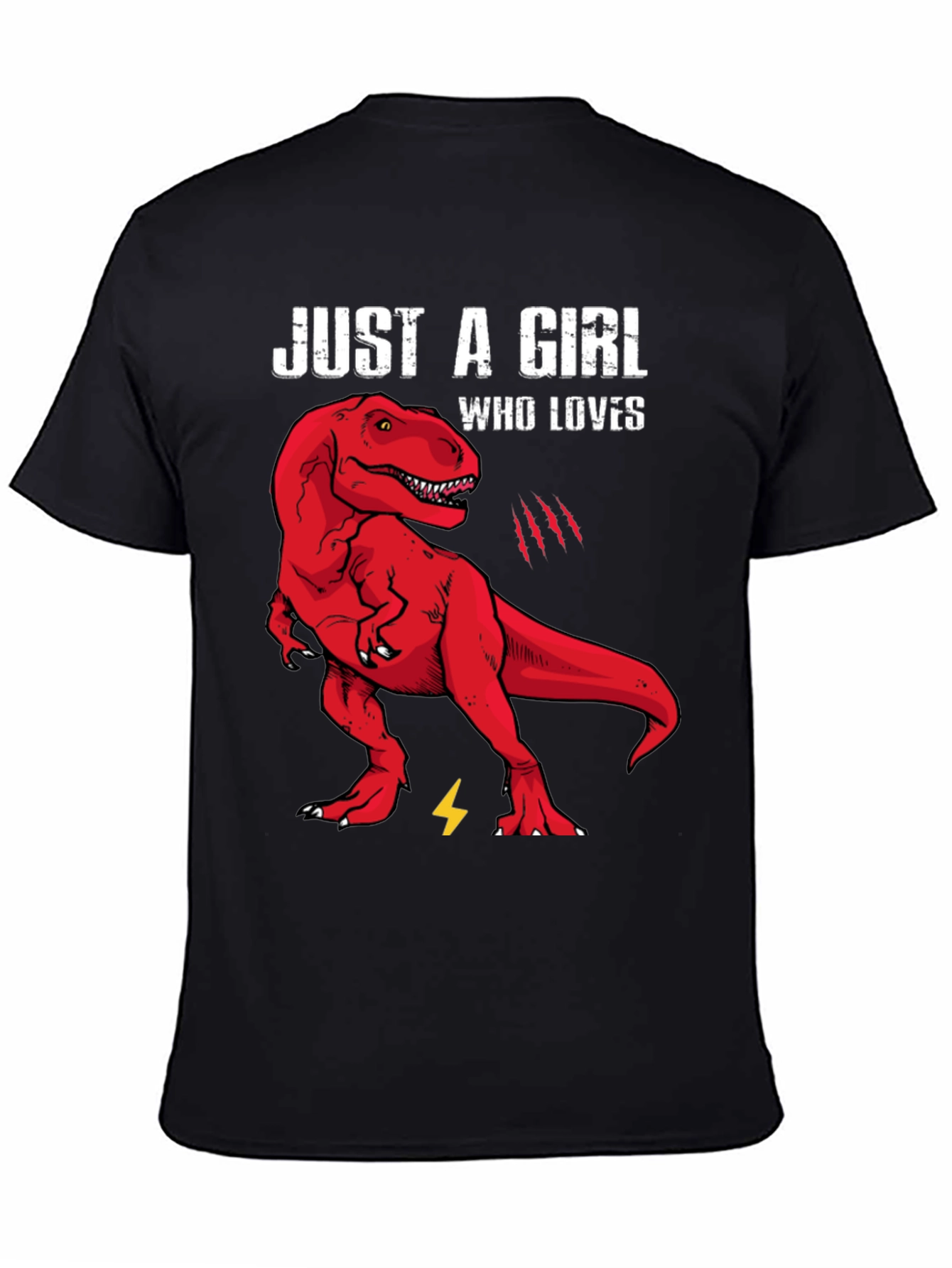 Black Girl Loves Dinosaurs T-Shirt view 4