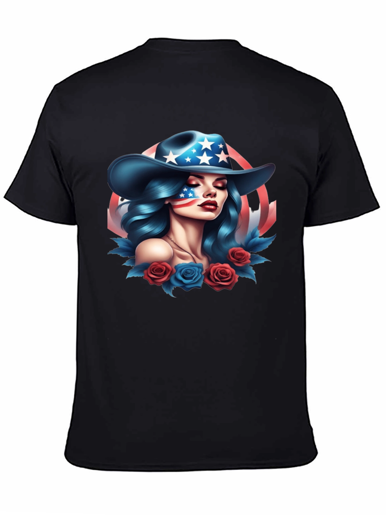 Black American Girl Graphic Tee - Patriotic Style view 4