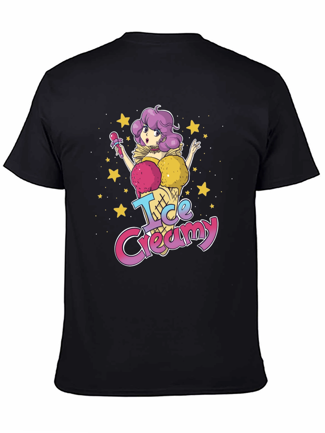 Black Ice Creamy Anime T-Shirt - Sweet & Stylish Tee view 4
