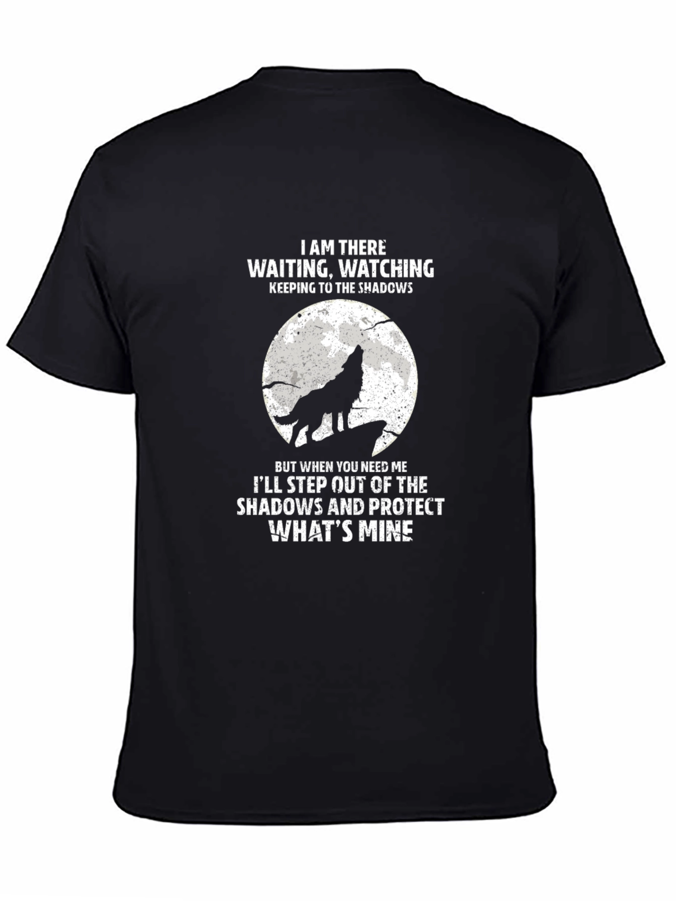 Black Wolf Shadows T-Shirt - Protect What's Mine view 4
