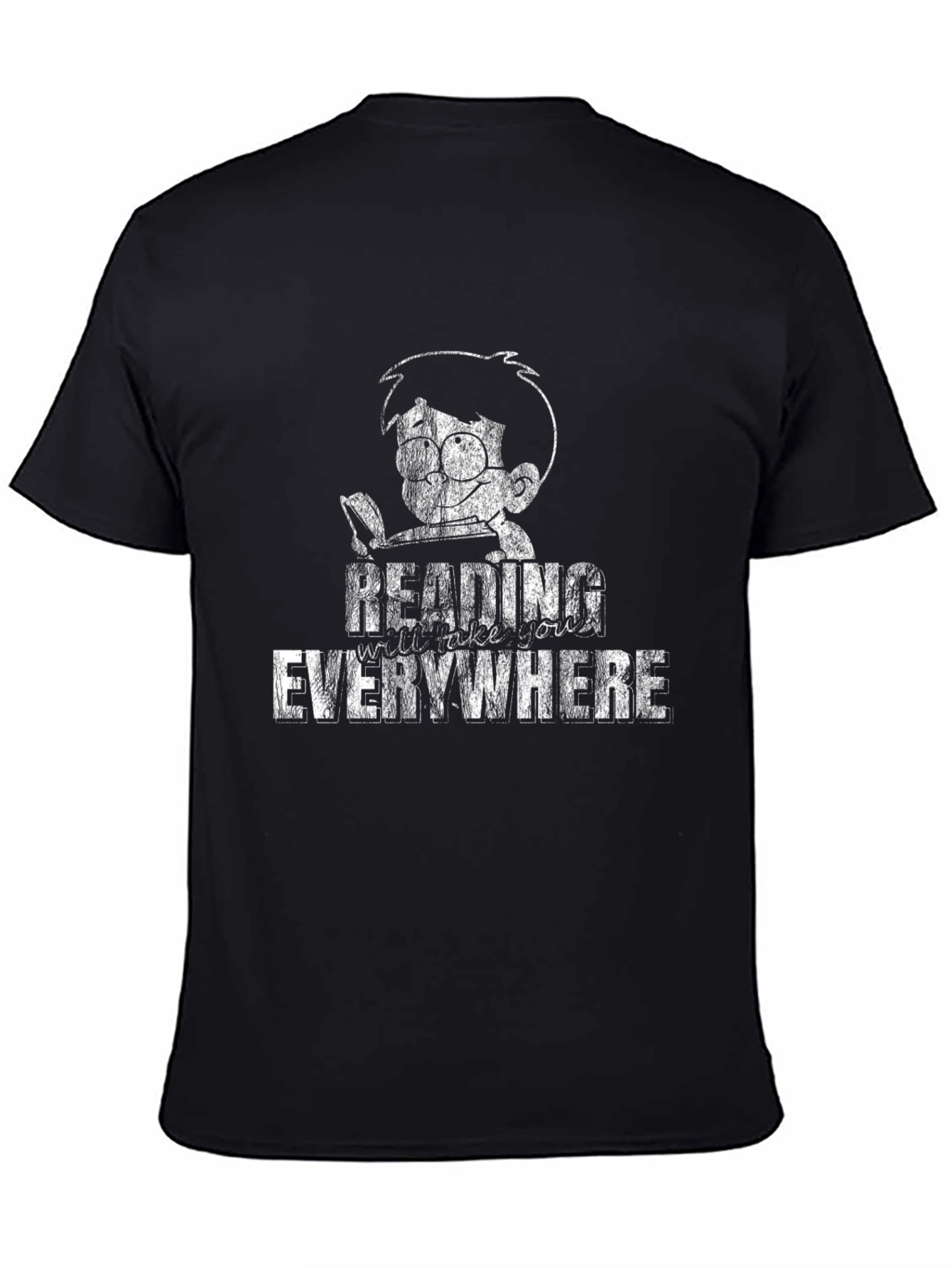 Black Reading Everywhere Graphic T-Shirt view 4