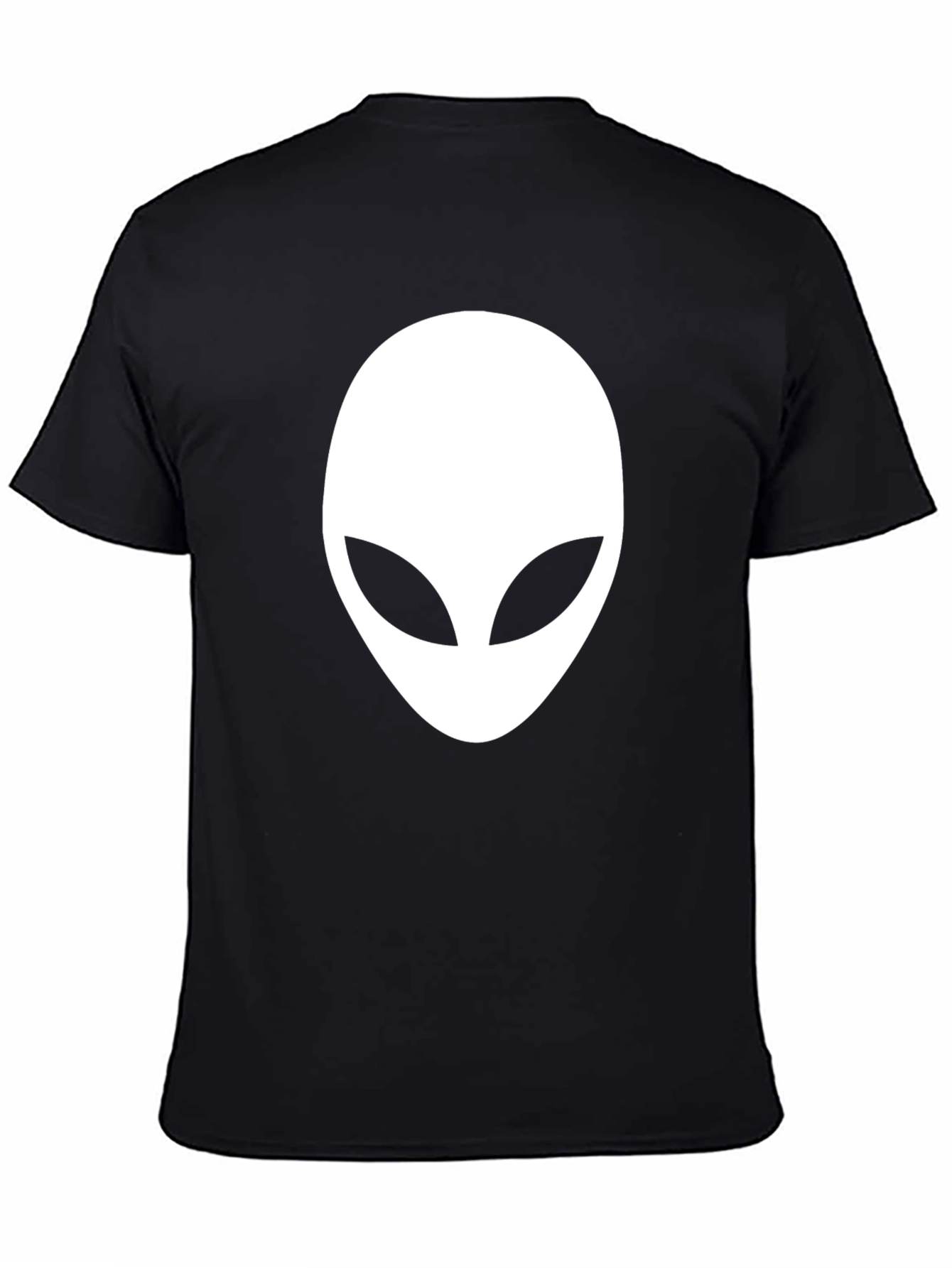 Black Alien Head Graphic Black T-Shirt view 4