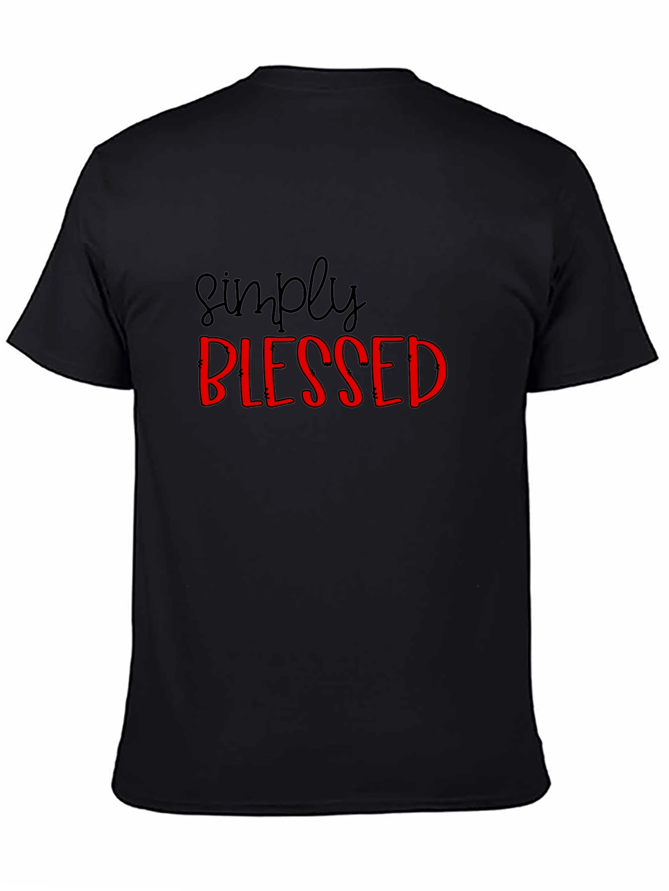 Black Simply Blessed Graphic Tee - Black view 4