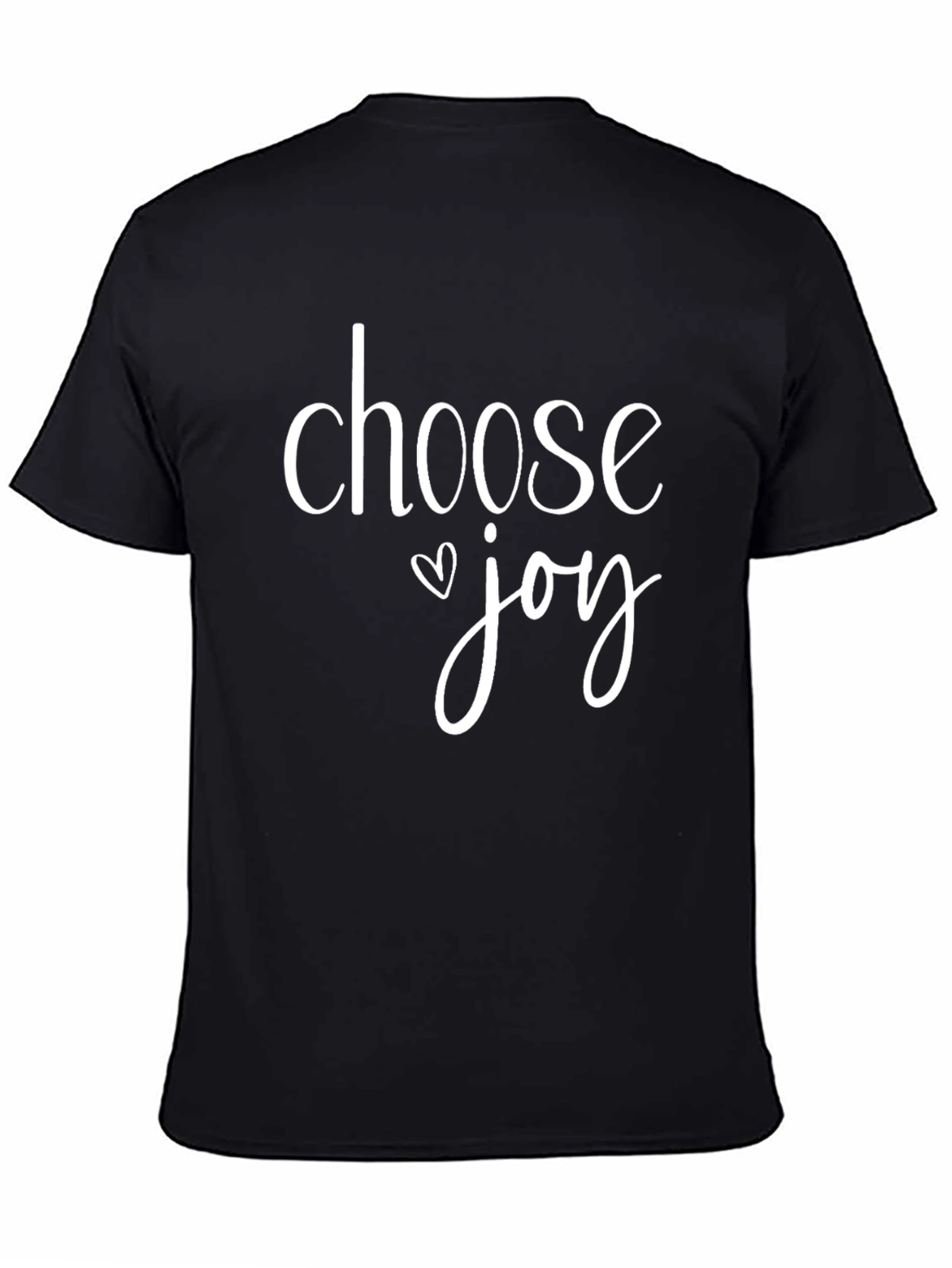 Black Choose Joy Graphic Tee - Inspirational Black T-Shirt view 4