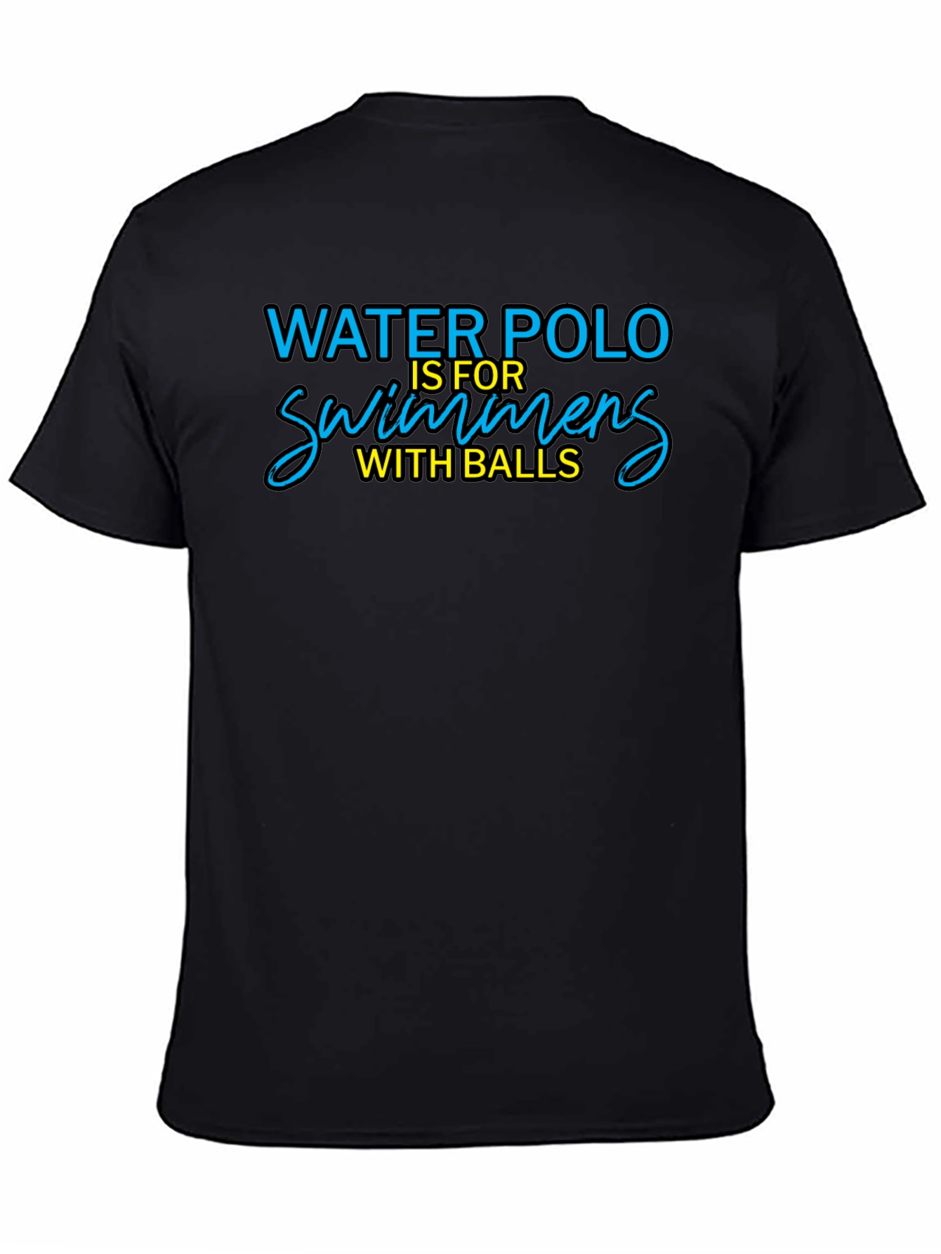 Black Water Polo Swimmers T-Shirt - Funny Sports Tee view 4