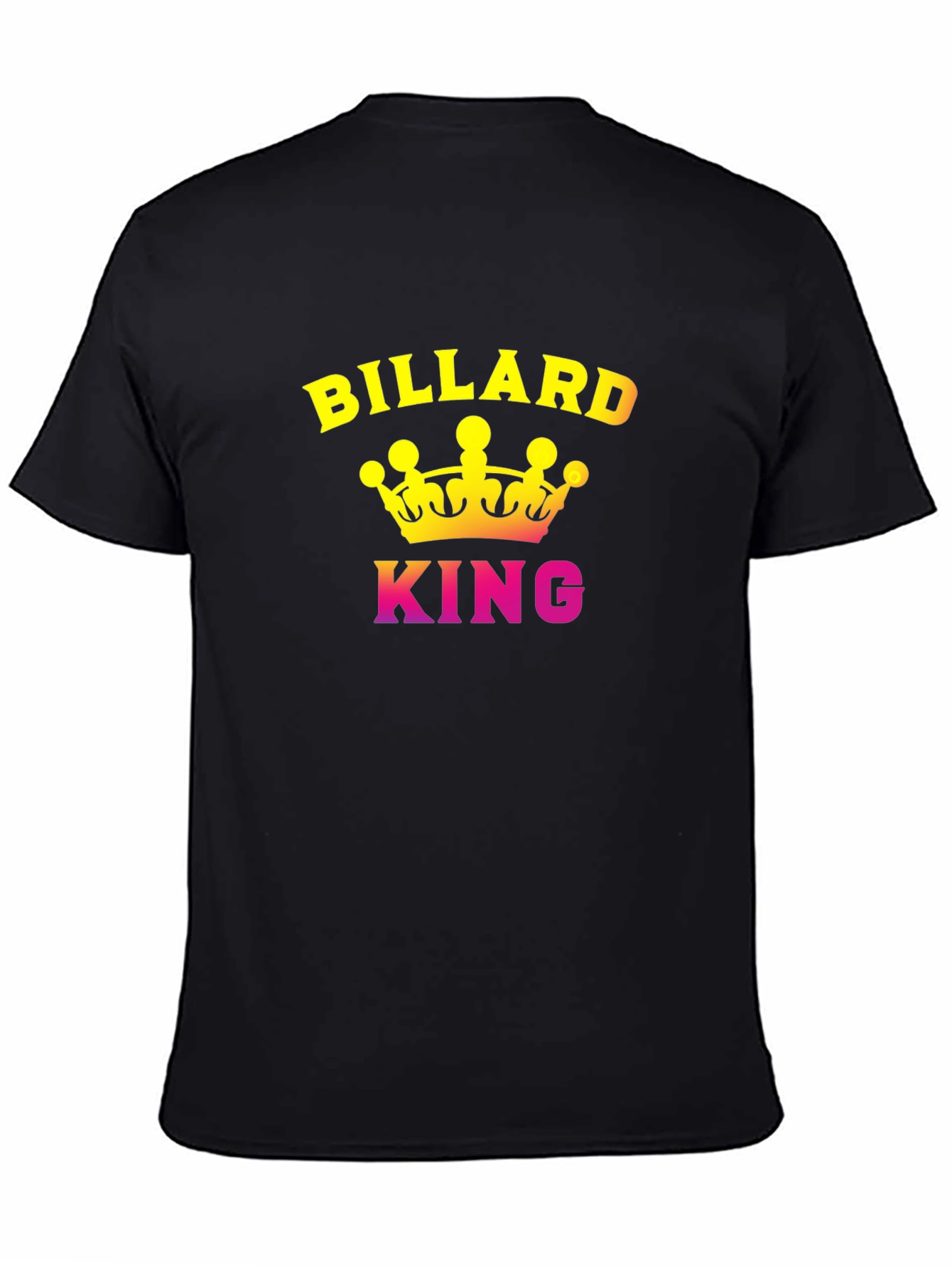 Black Billiard King Graphic T-Shirt - Pool Player Tee view 4