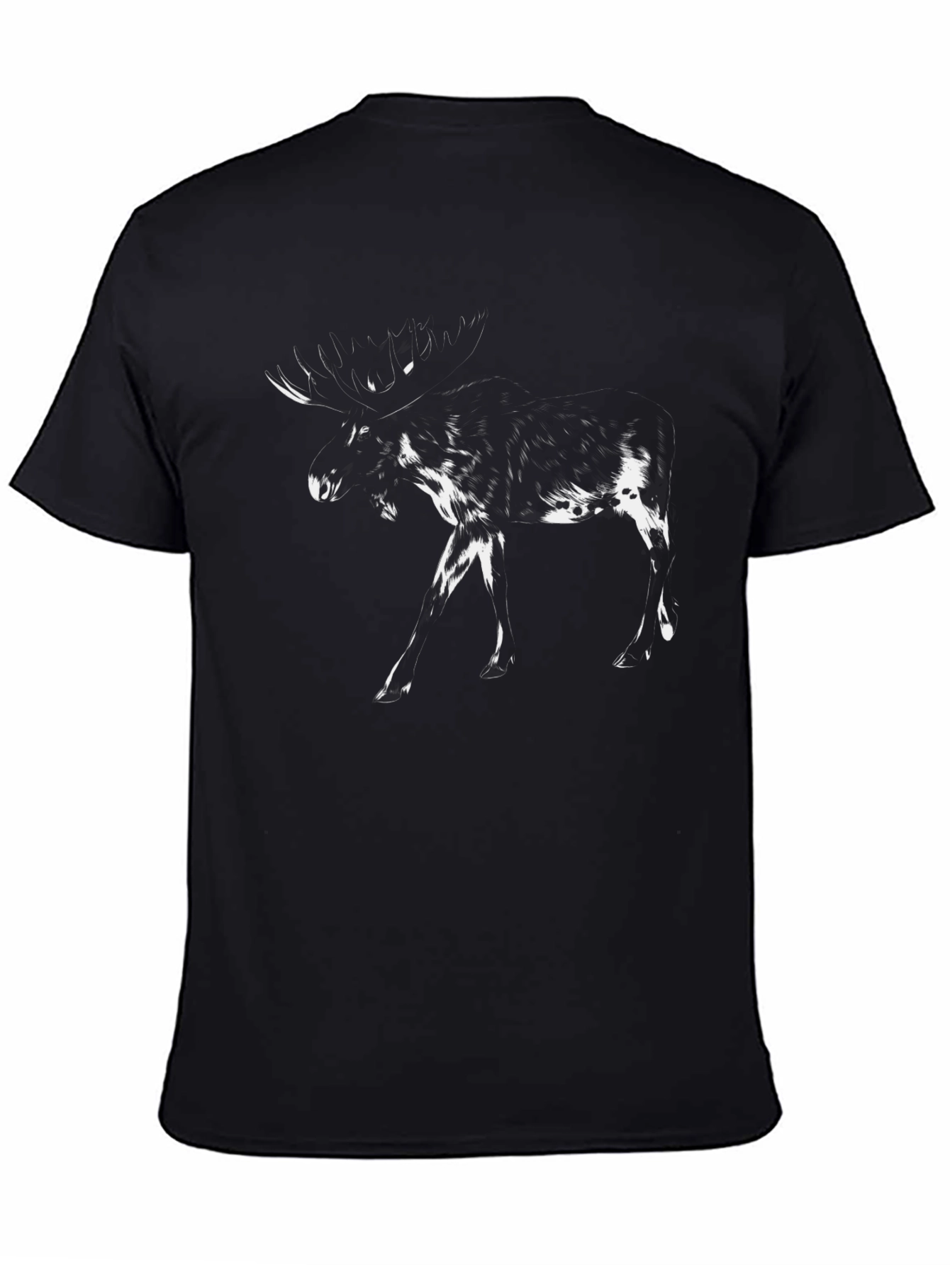 Black Moose Graphic Black T-Shirt view 4