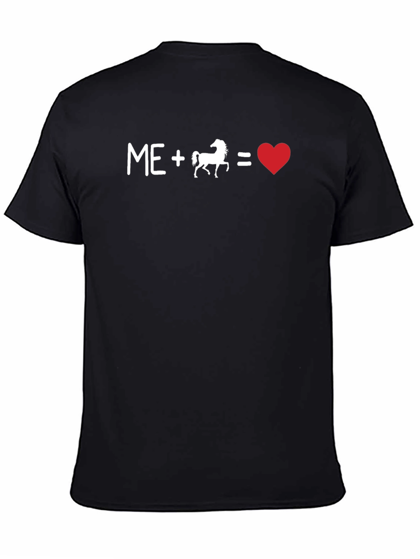 Black Me Plus Horse Equals Love T-Shirt - Black view 4