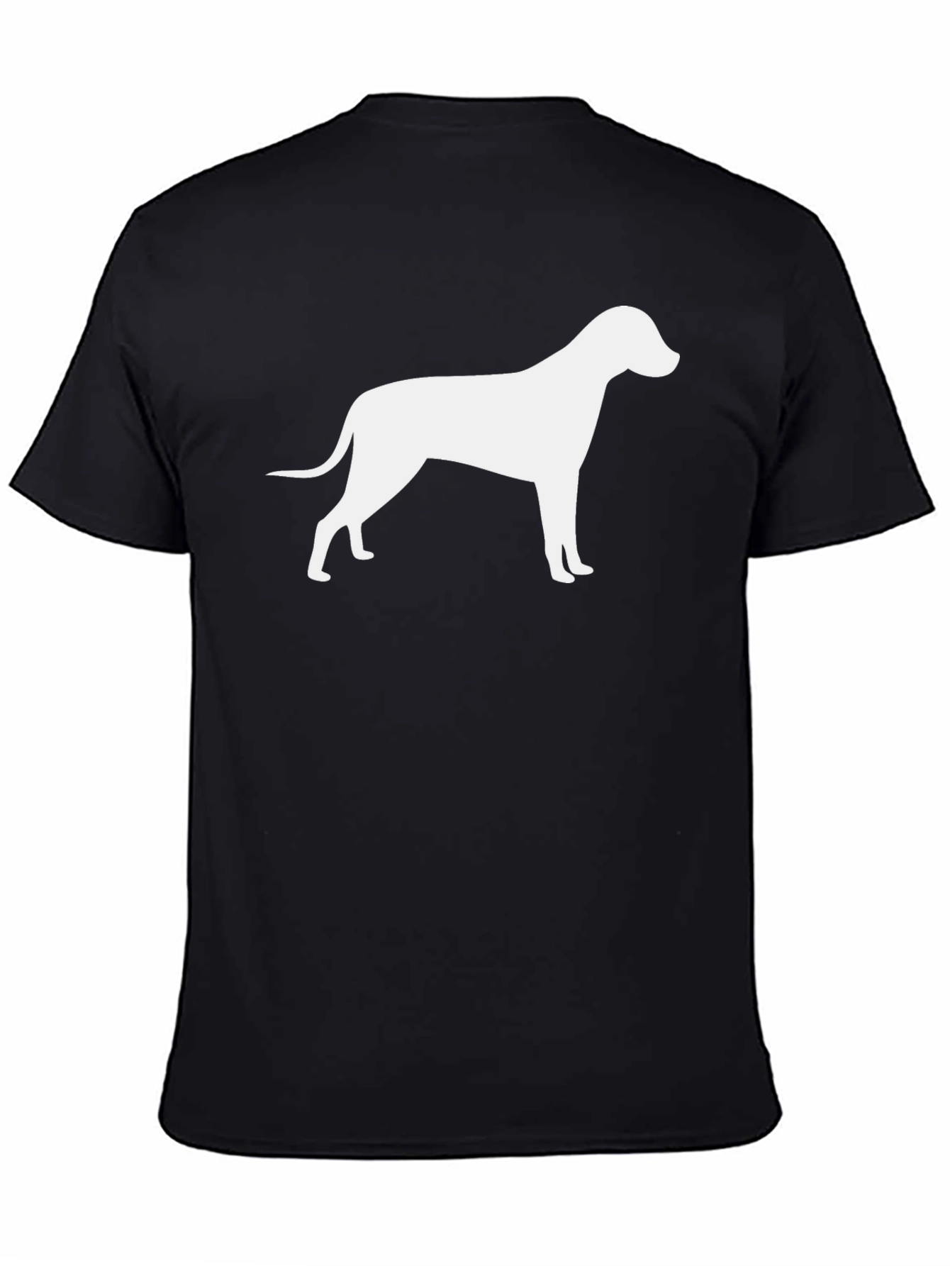 Black Dog Silhouette Tee - Black Casual T-Shirt view 4