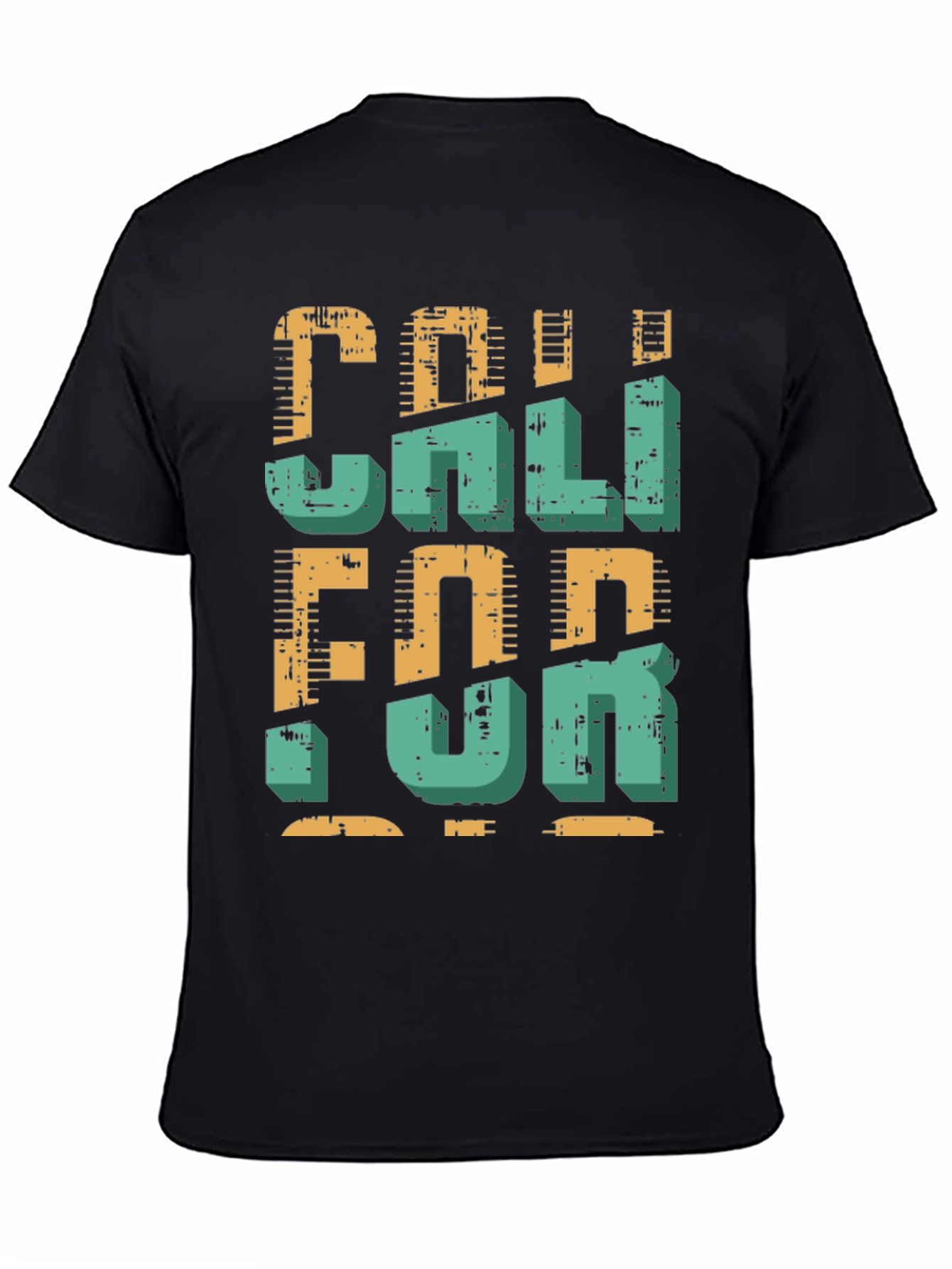 Black California Retro Graphic T-Shirt view 4