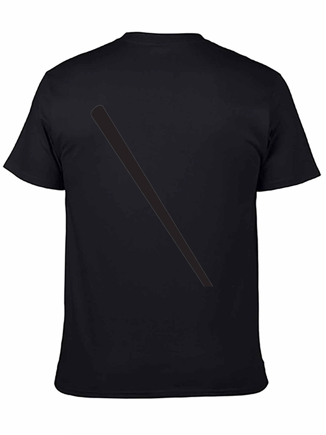 Black Men's Solid Black Casual T-Shirt view 4