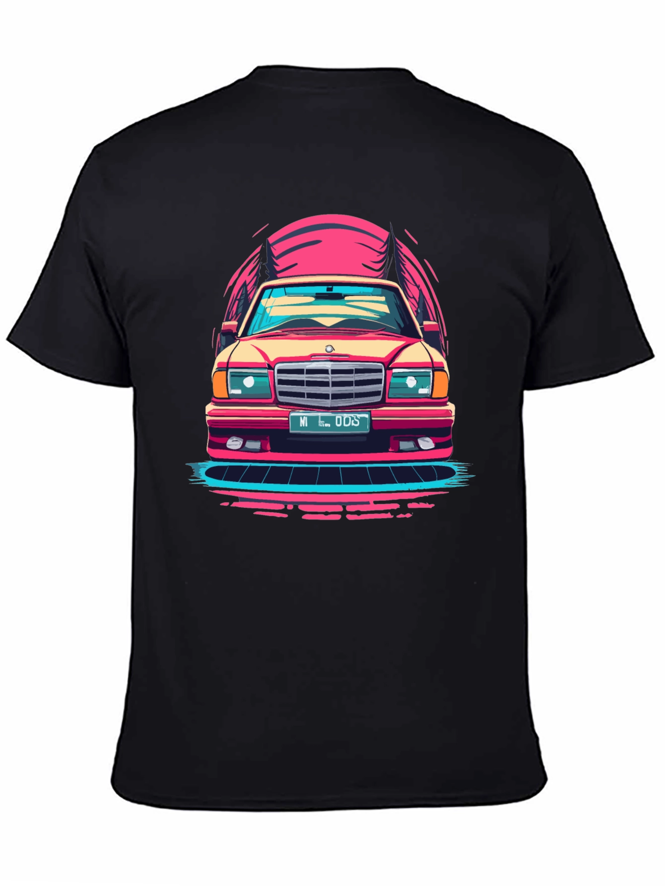 Black Retro Car Graphic T-Shirt - Classic Ride Design view 4