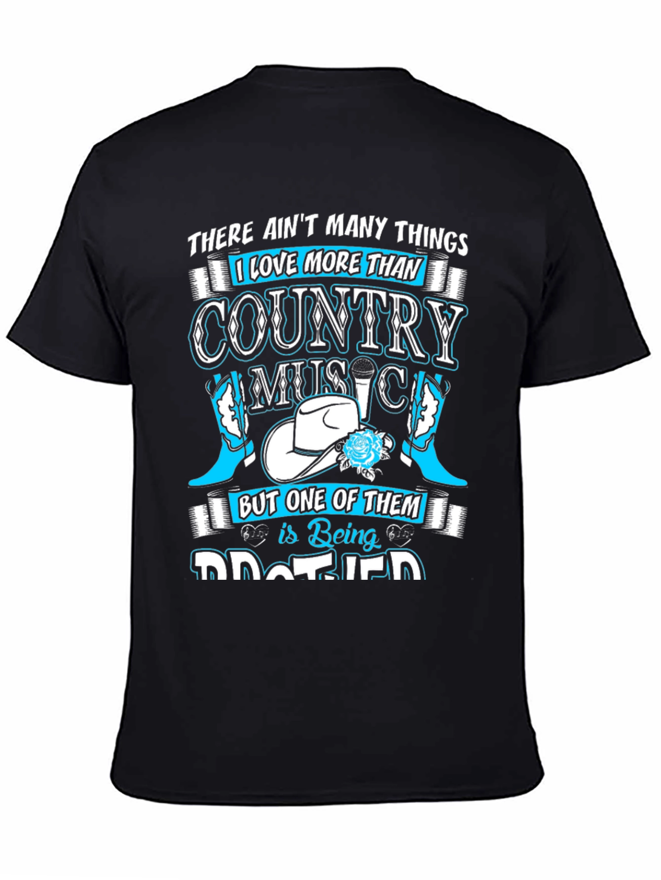 Black Country Music Lover T-Shirt view 4