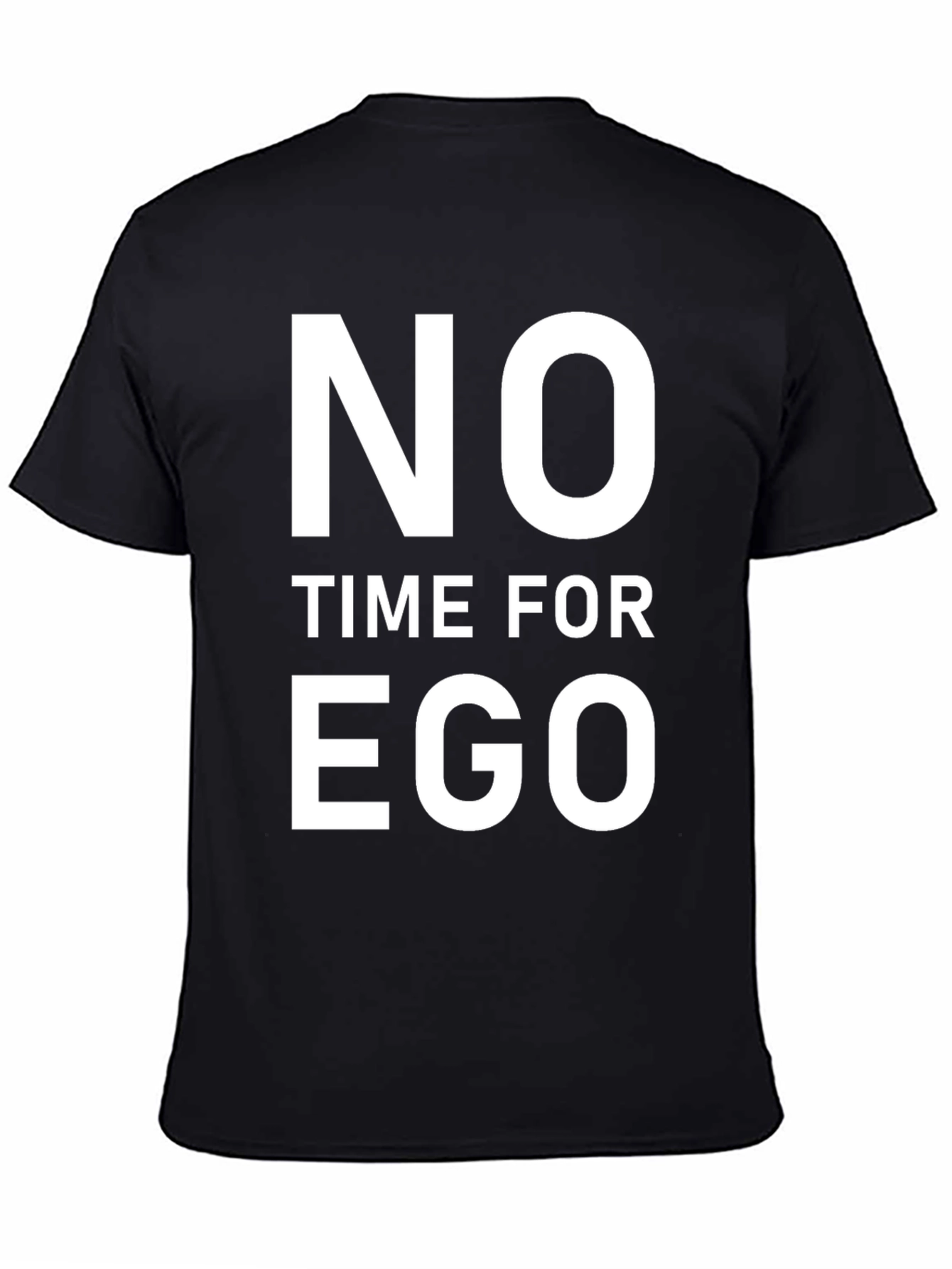 Black No Time For Ego Graphic Tee - Black Cotton T-Shirt view 4
