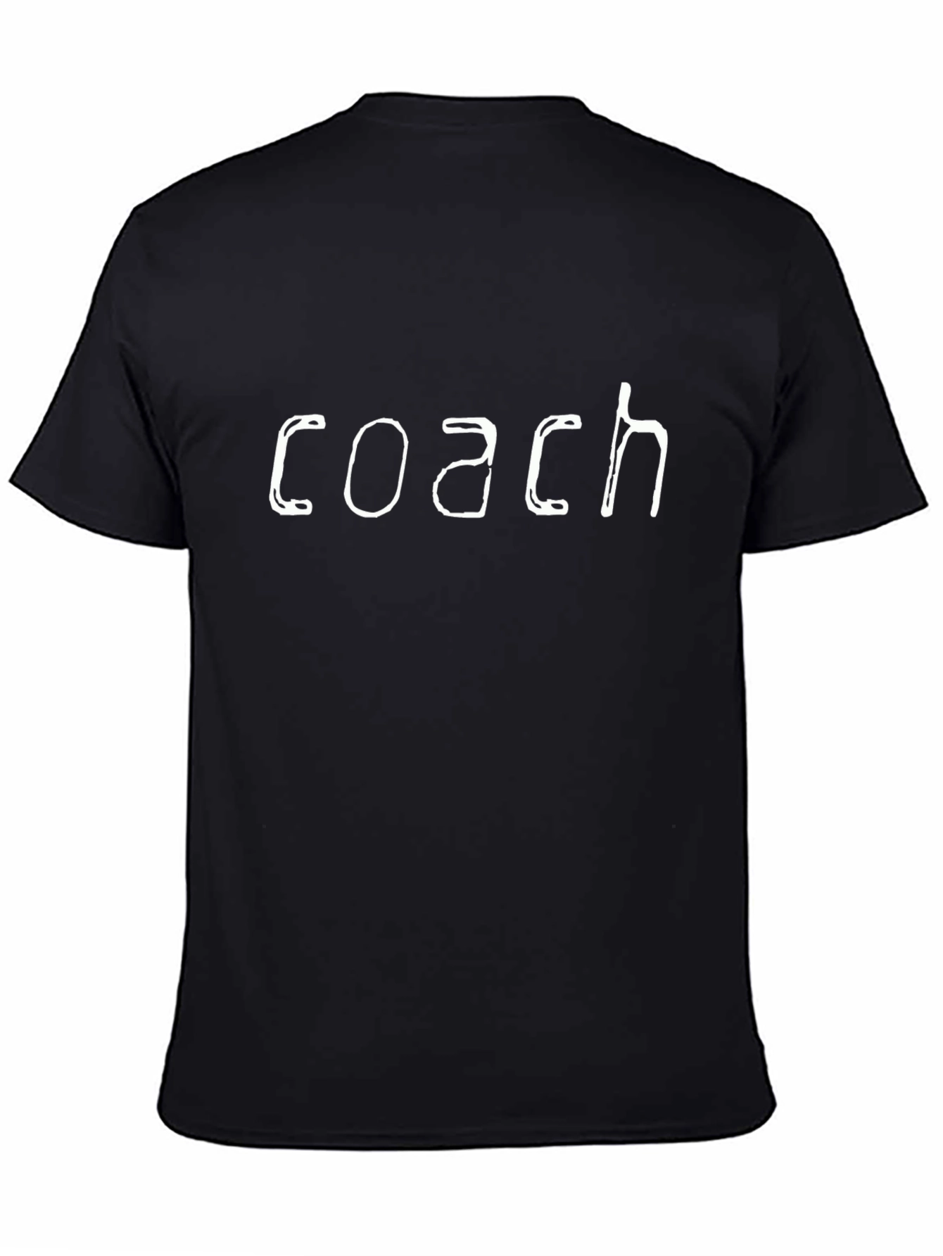 Black Coach Graphic Tee - Black Cotton T-Shirt view 4