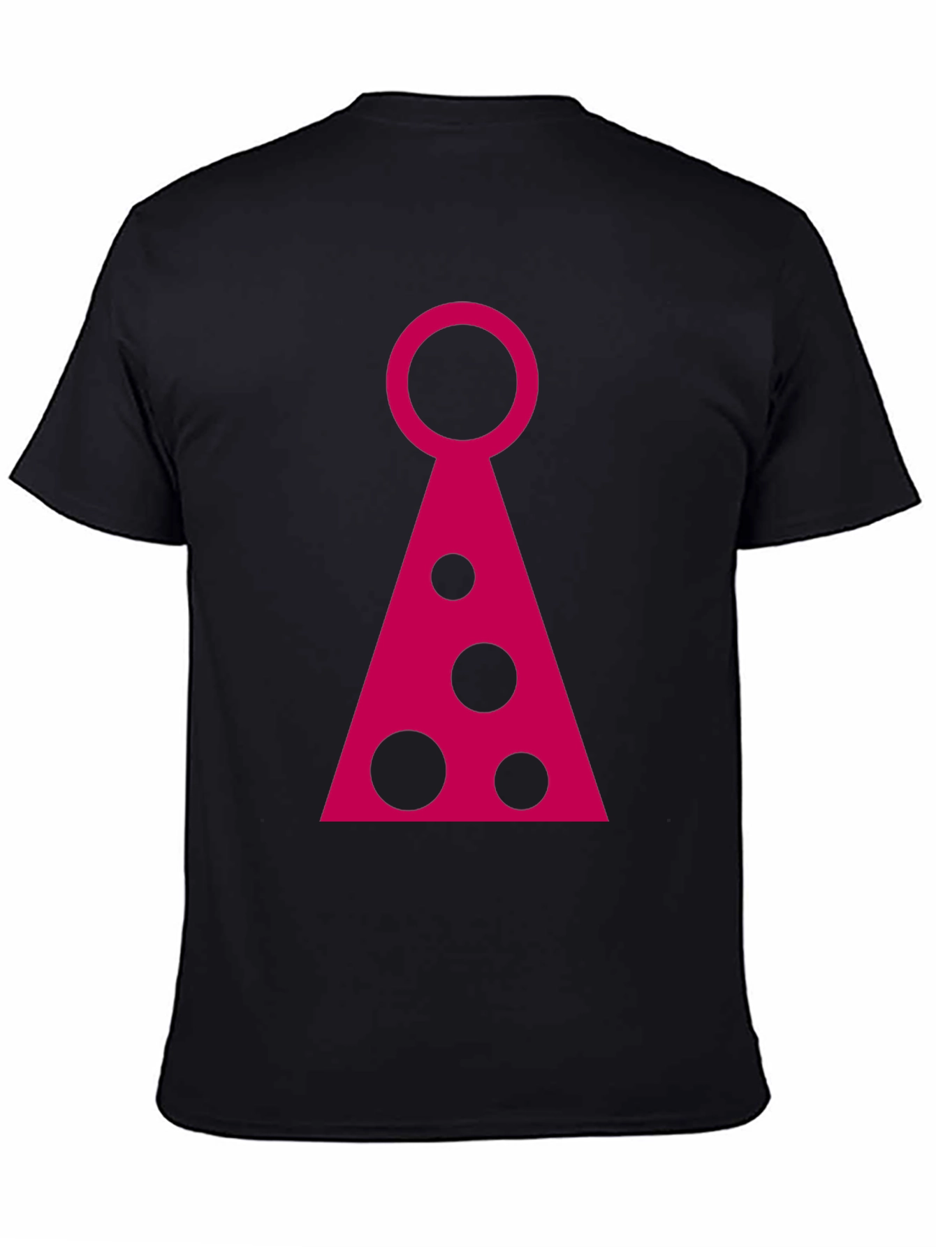 Black Unique Graphic Tee - Modern Geometric Design view 4