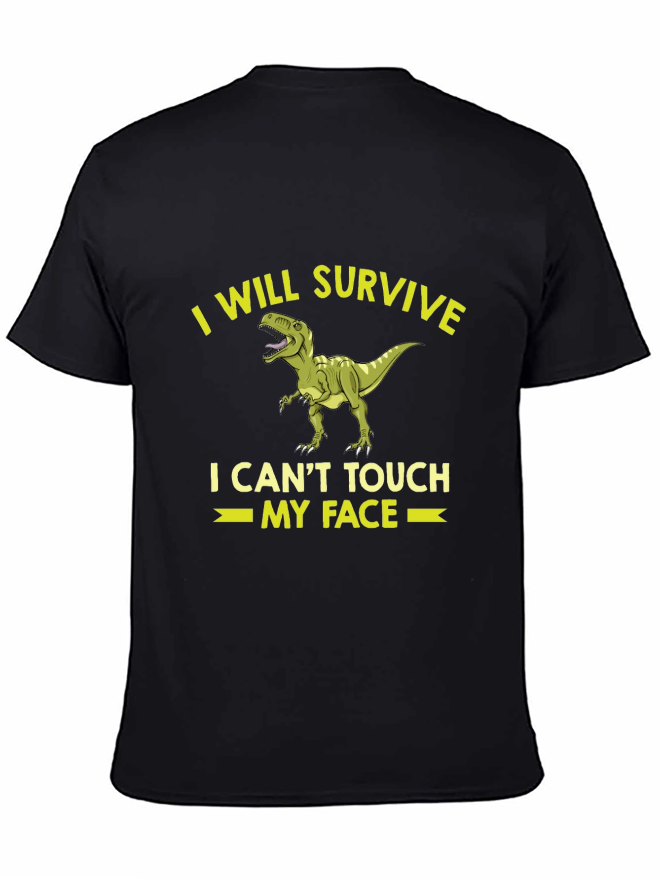 Black I Will Survive Dinosaur T-Shirt view 4
