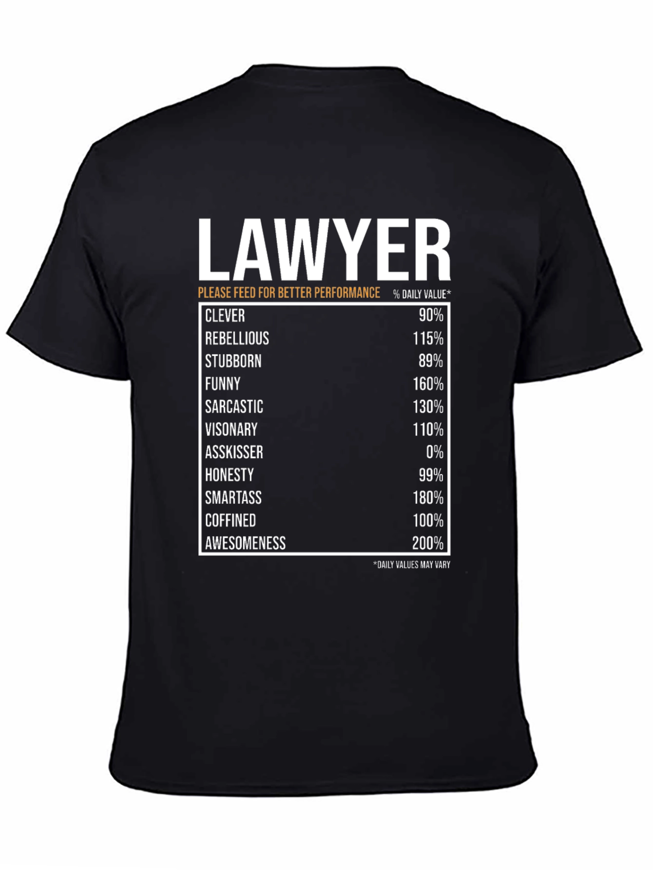 Black Lawyer Daily Value T-Shirt - Clever, Rebellious, Funny view 4