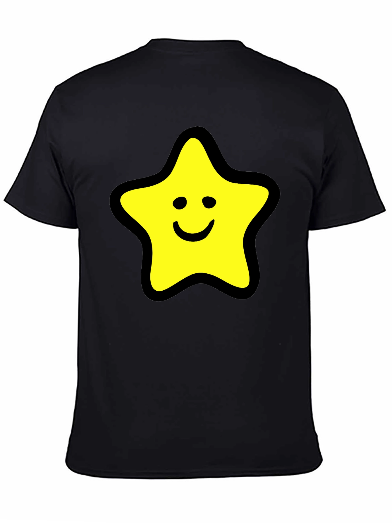 Black Star Graphic Black T-Shirt - Comfortable Cotton Blend view 4