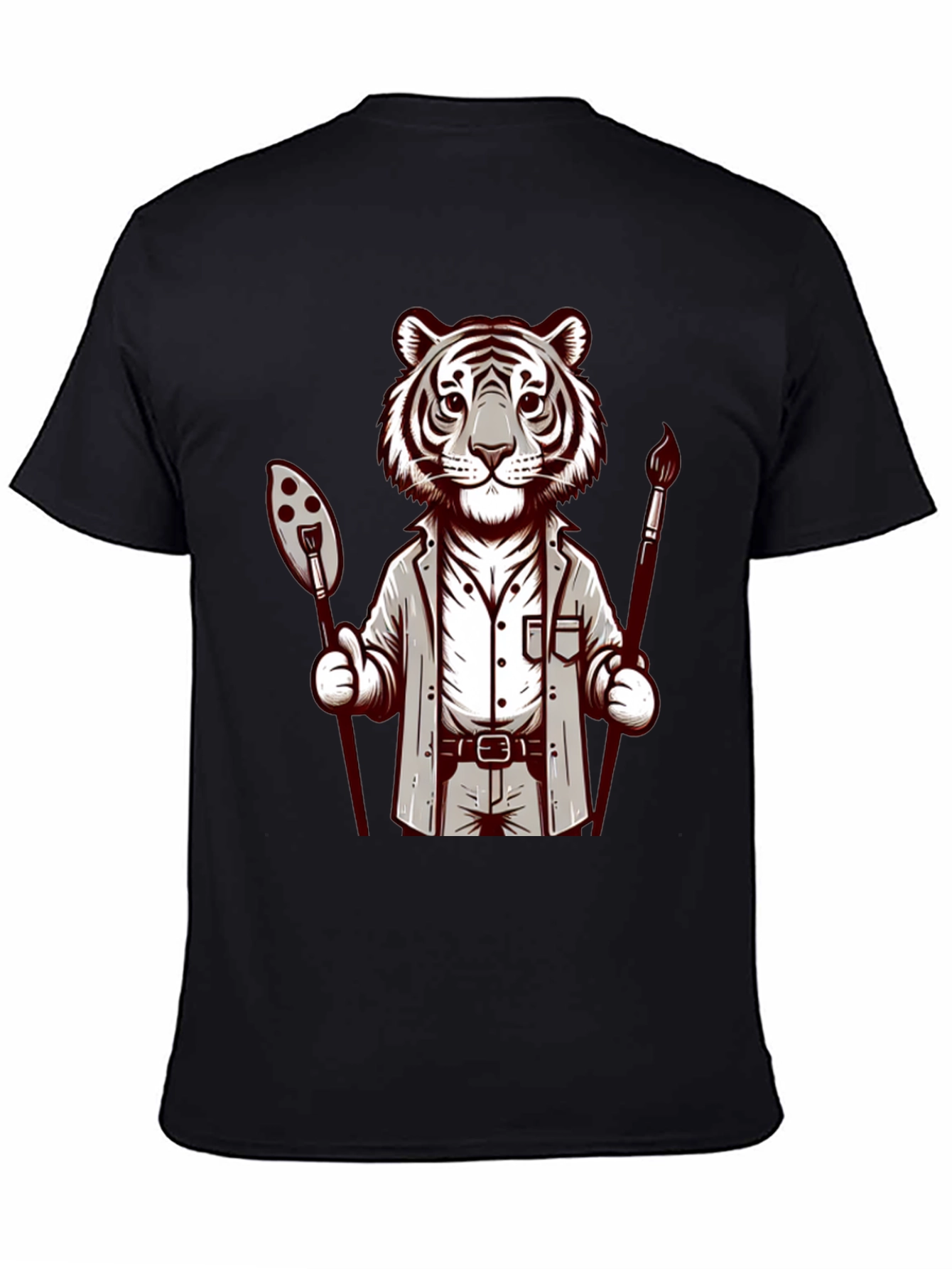 Black Tiger Artist Graphic Tee - Unique Design view 4