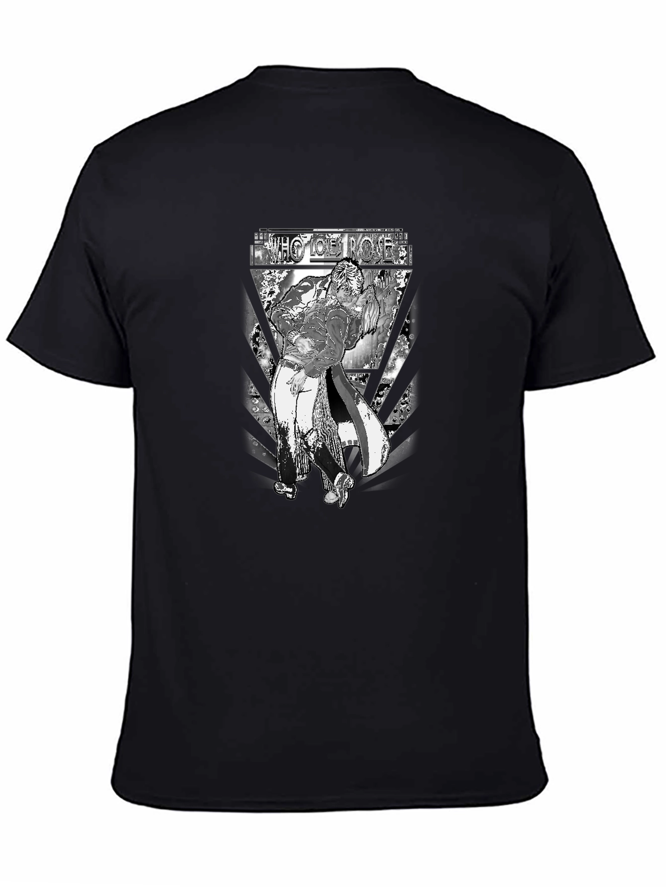 Black Who Joe Roses Graphic Tee - Black view 4
