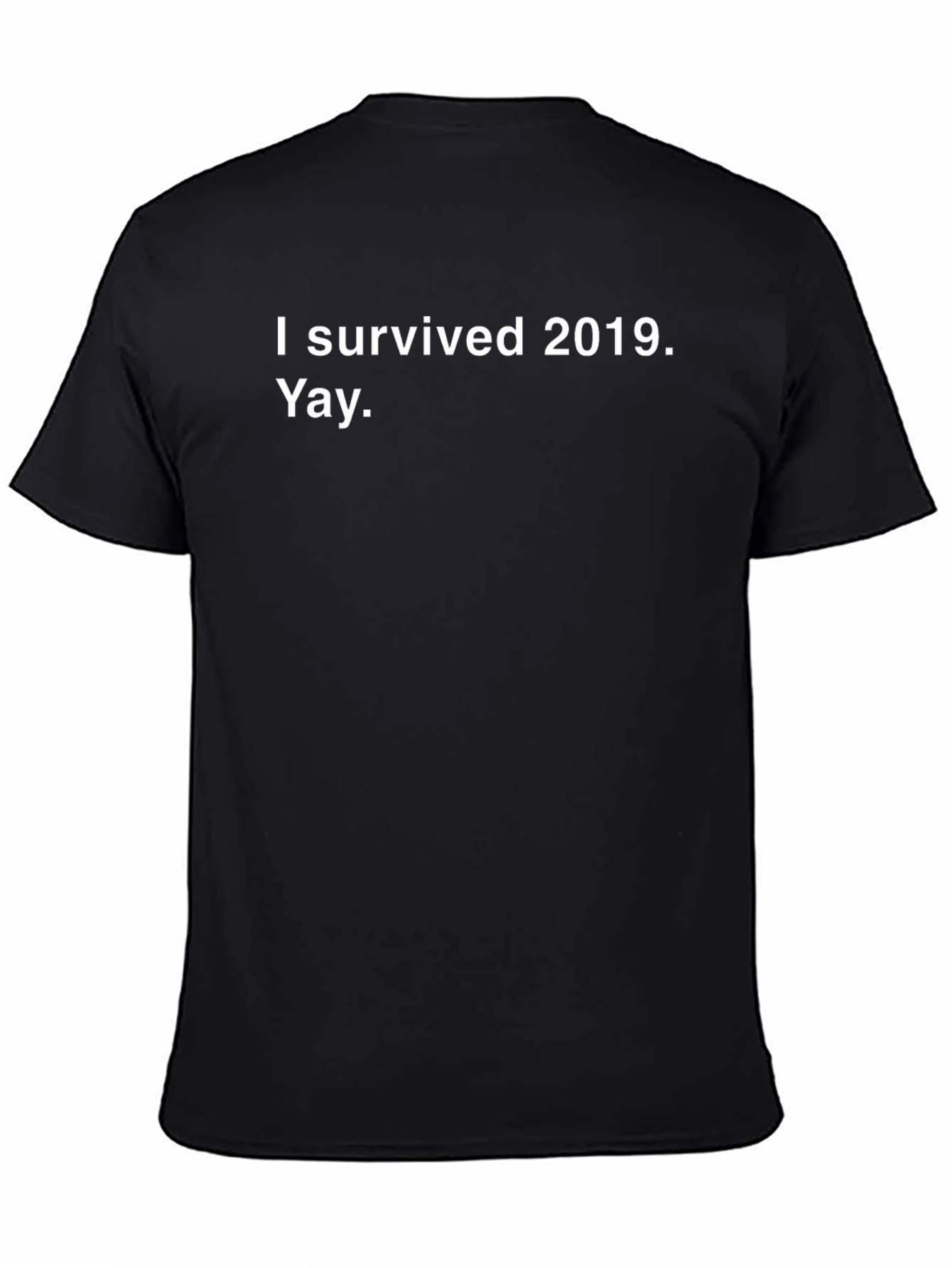 Black I Survived 2019 T-Shirt - Novelty Tee view 4