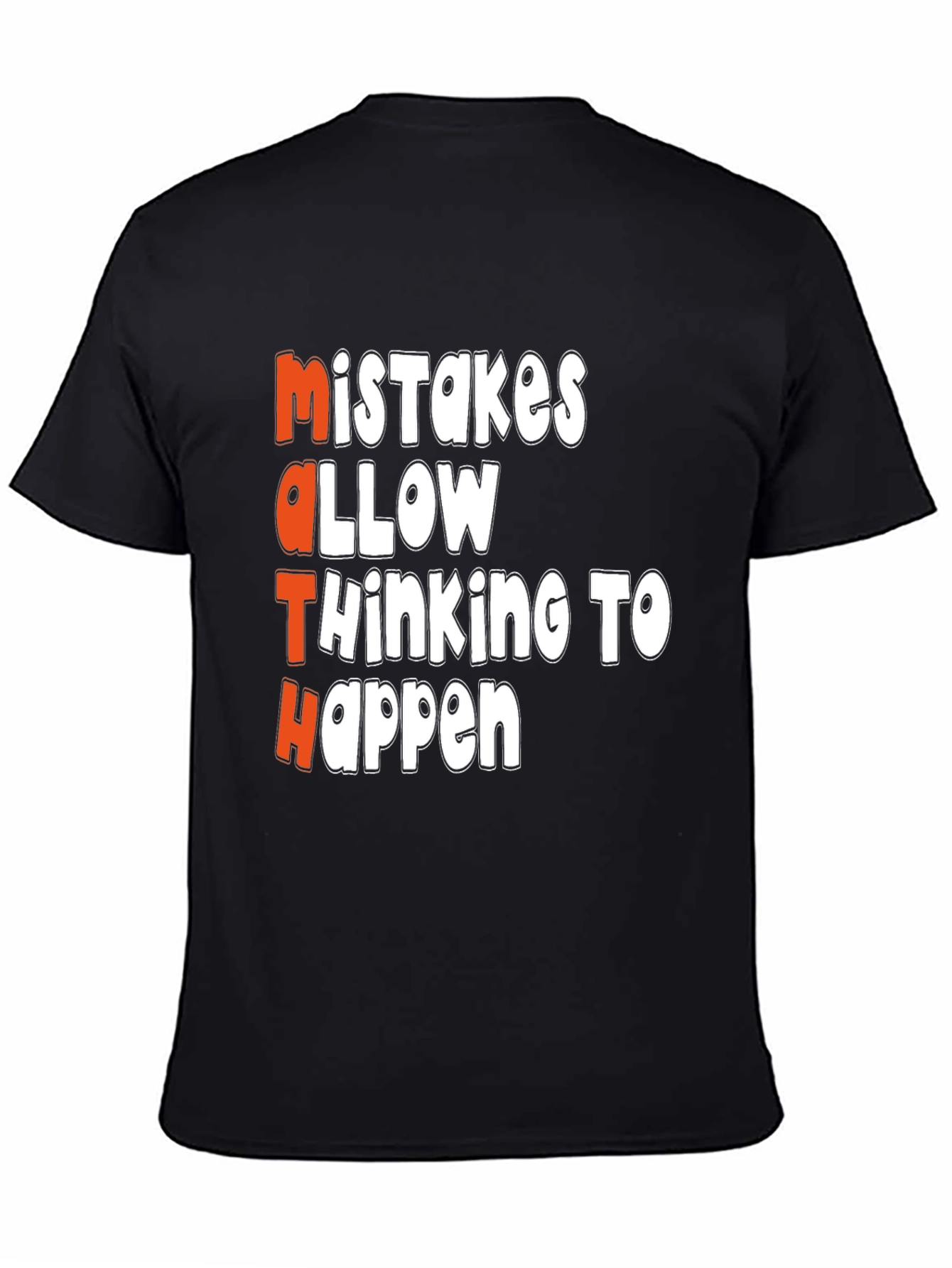 Black Math Mistakes T-Shirt: Thinking Happens view 4