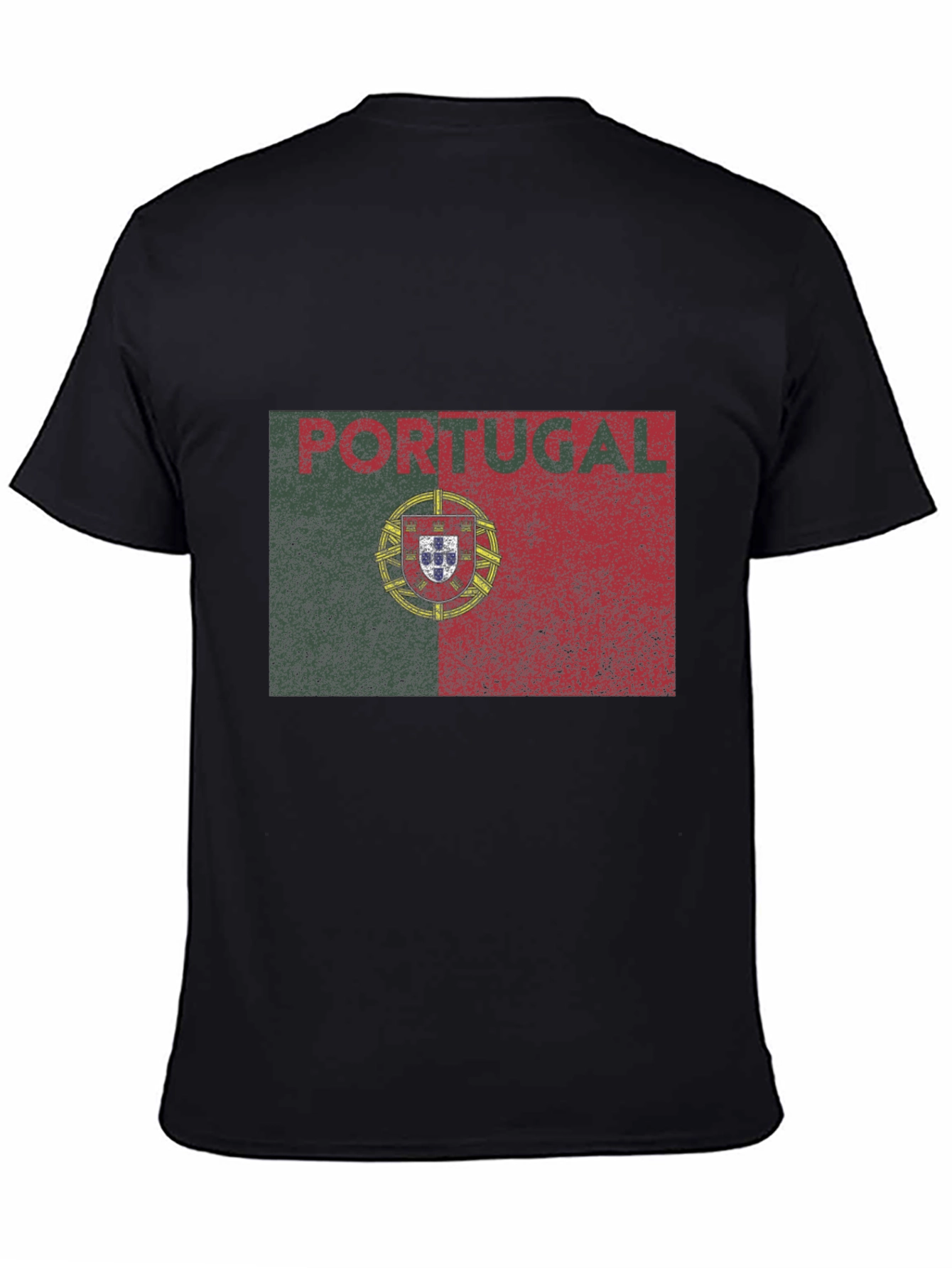 Portugal Flag Graphic T-Shirt - Distressed Design - 4