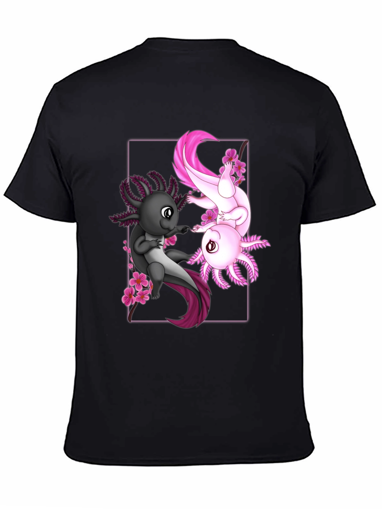 Black Axolotl Graphic Tee - Unique Anime Style Shirt view 4