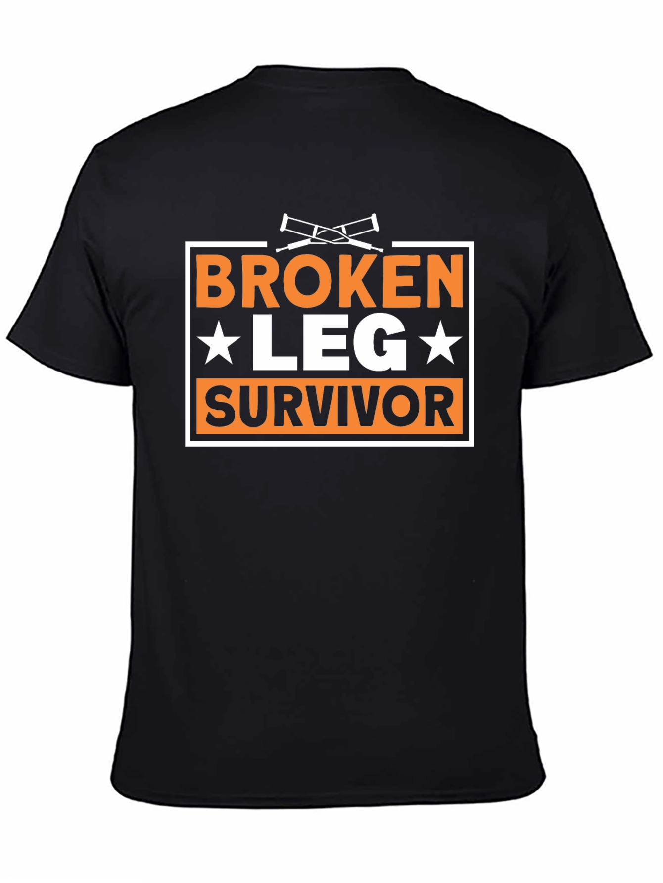 Black Broken Leg Survivor T-Shirt view 4