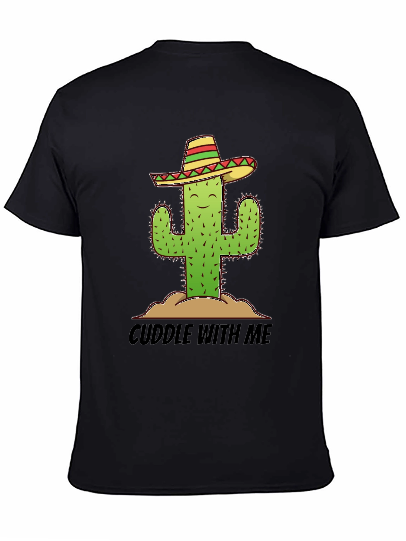 Black Cuddle With Me Cactus Sombrero Graphic Tee view 4