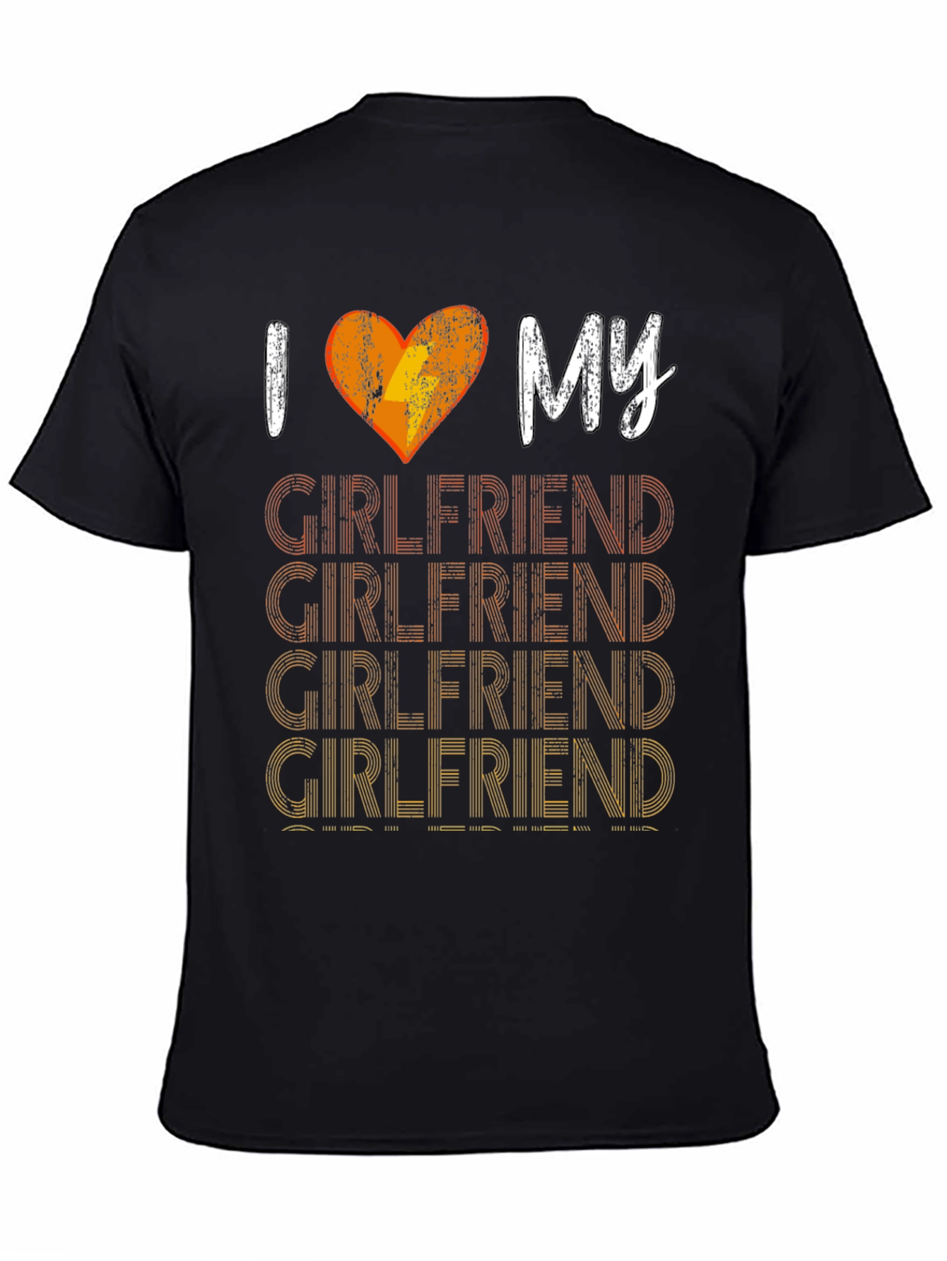 Black I Heart My Girlfriend T-Shirt - Funny Gift view 4