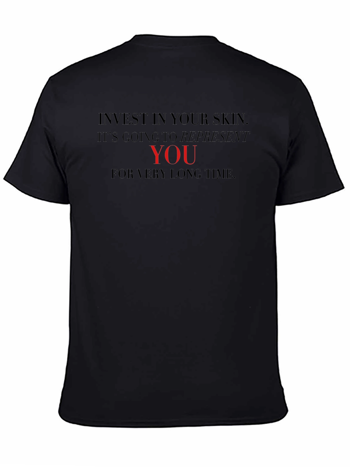Black Invest in Your Skin Graphic Tee - Black view 4