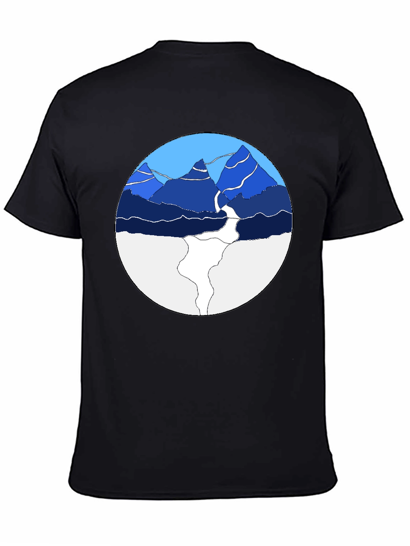 Black Mountain Graphic Print Crew Neck T-Shirt view 4