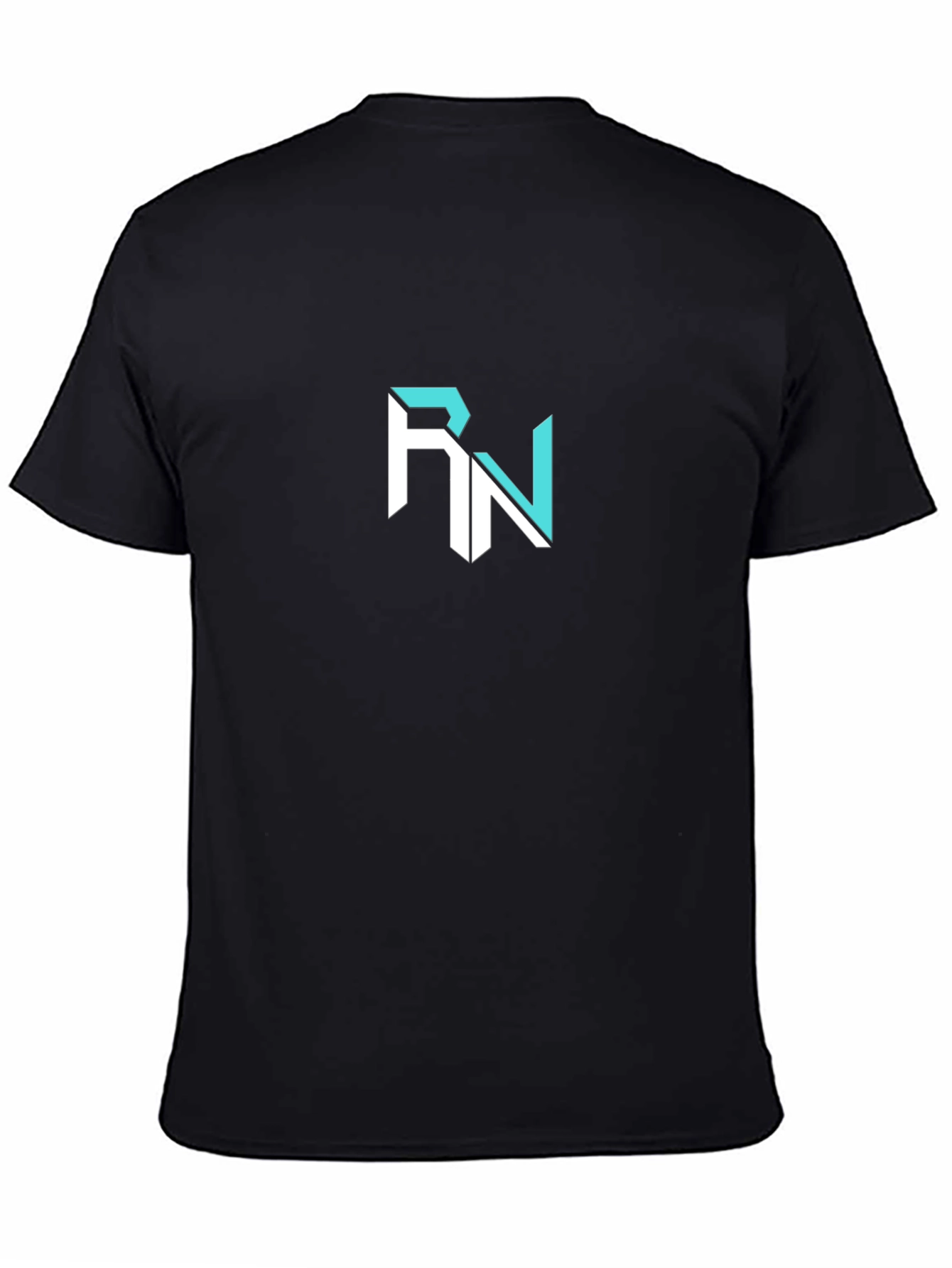 Black RN Logo Black T-Shirt Casual Wear view 4