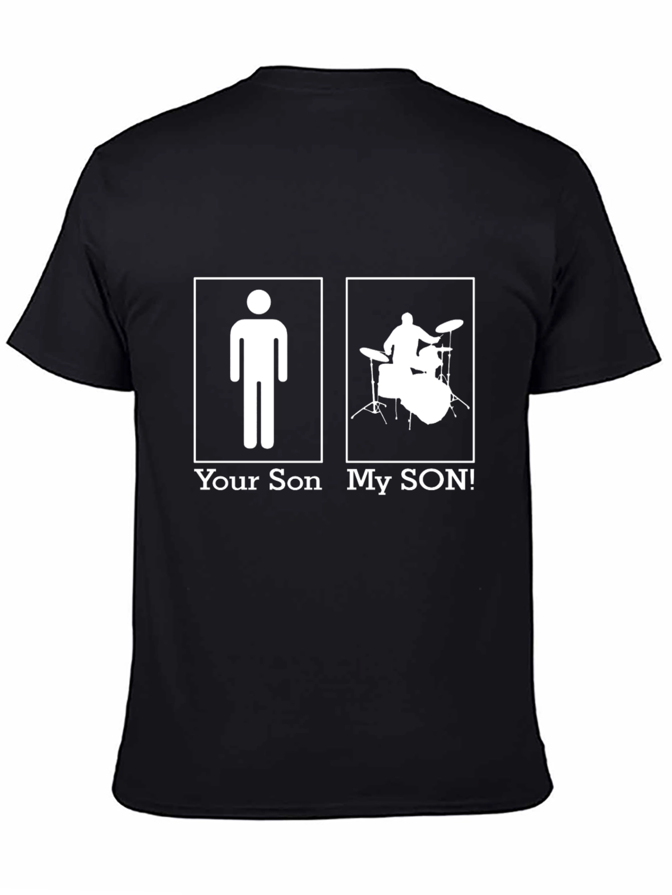 Black Your Son vs My Son Drummer Graphic Tee view 4