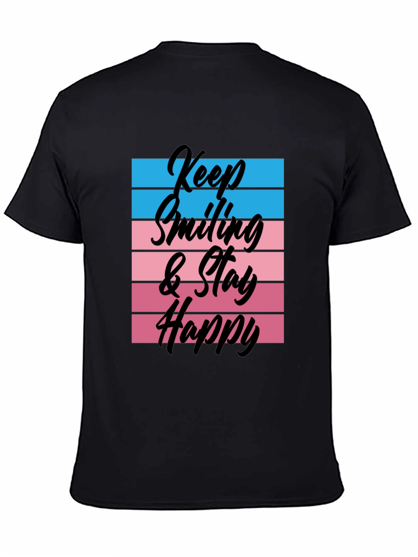 Black Keep Smiling Graphic T-Shirt - Unisex view 4
